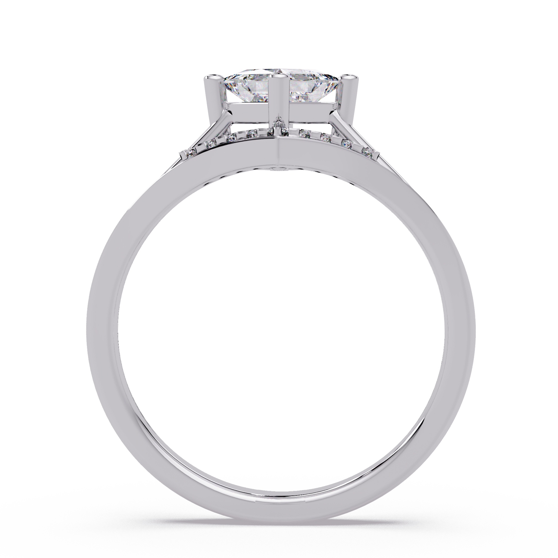 Princess Cut Lab Grown Diamond Engagement Ring
