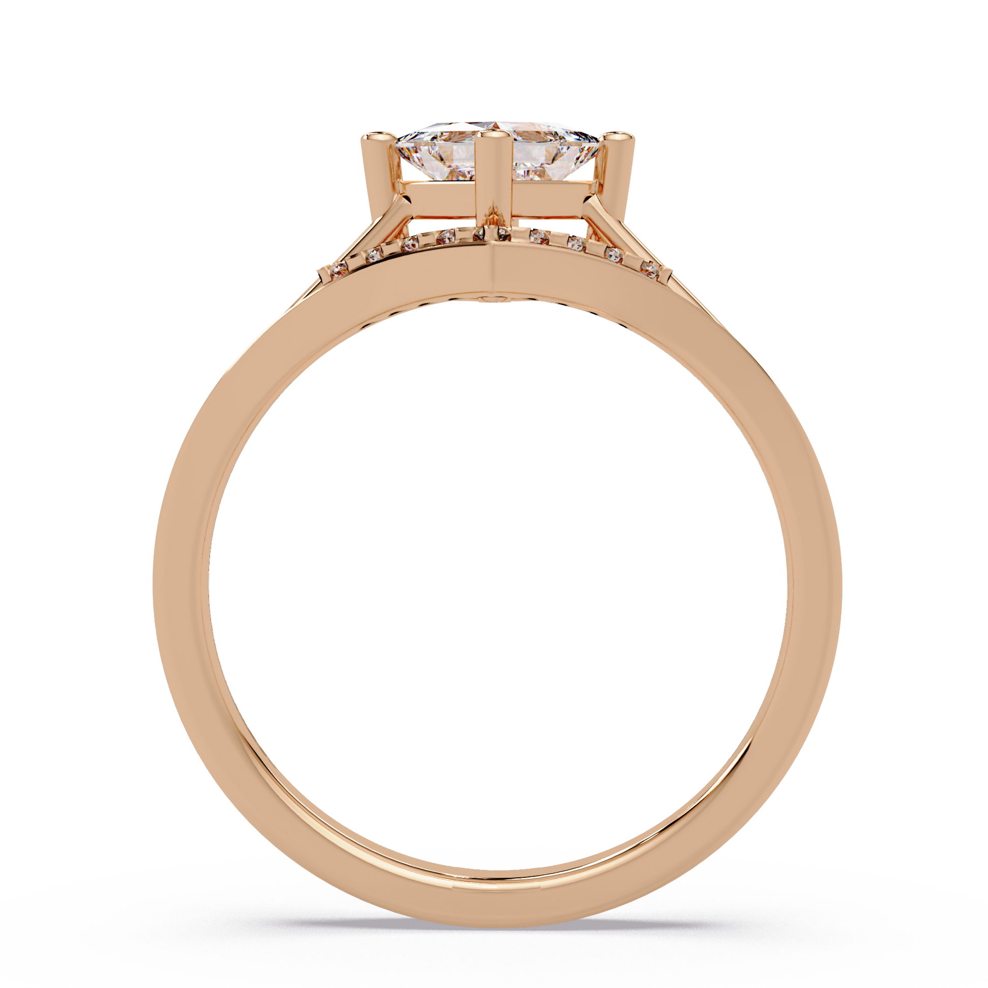Princess Cut Lab Grown Diamond Engagement Ring