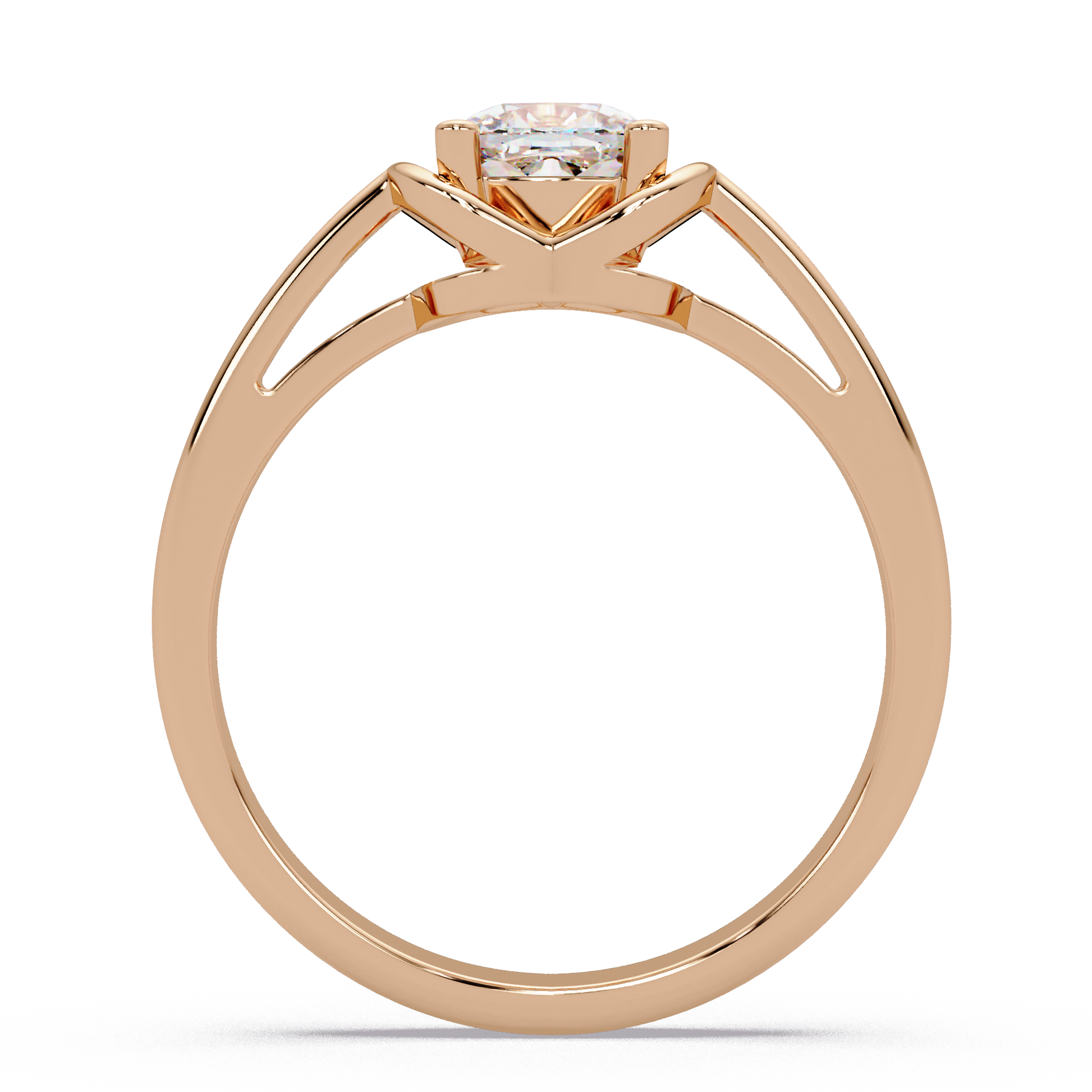 Cushion Cut Lab Grown Diamond Solitaire Ring