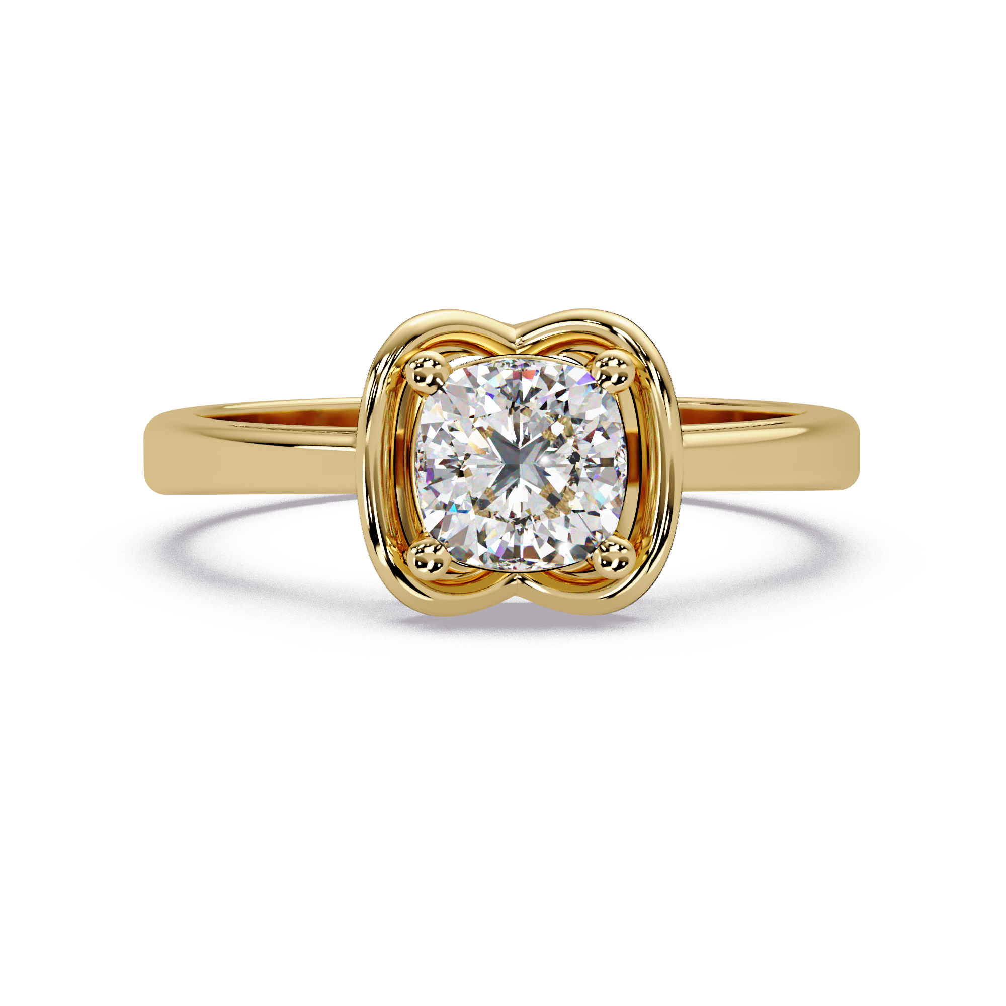 Cushion Cut Lab Grown Diamond Solitaire Ring