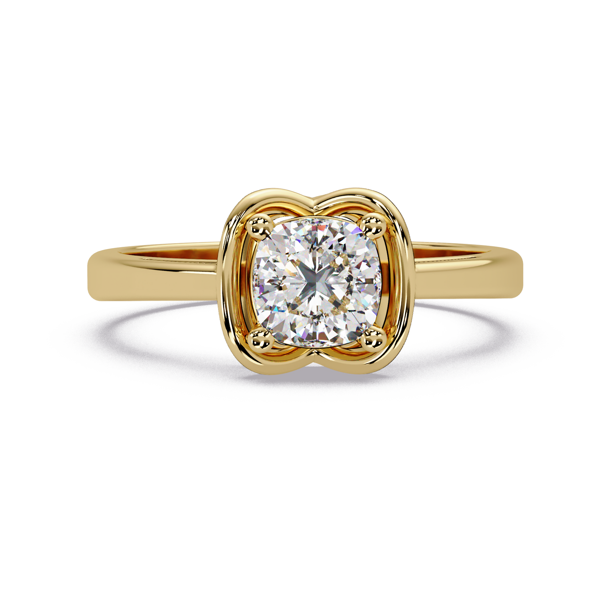 Cushion Cut Lab Grown Diamond Solitaire Ring