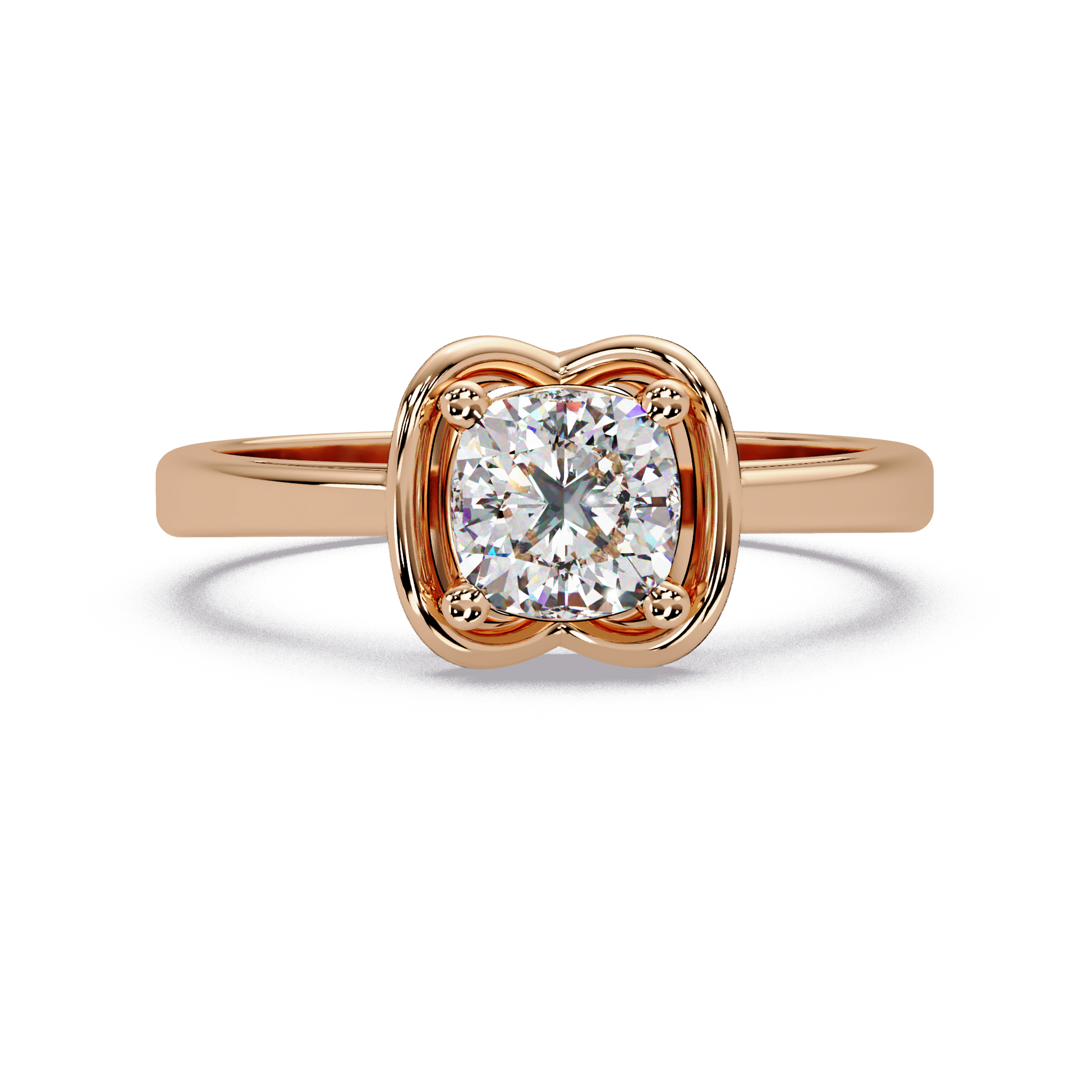 Cushion Cut Lab Grown Diamond Solitaire Ring