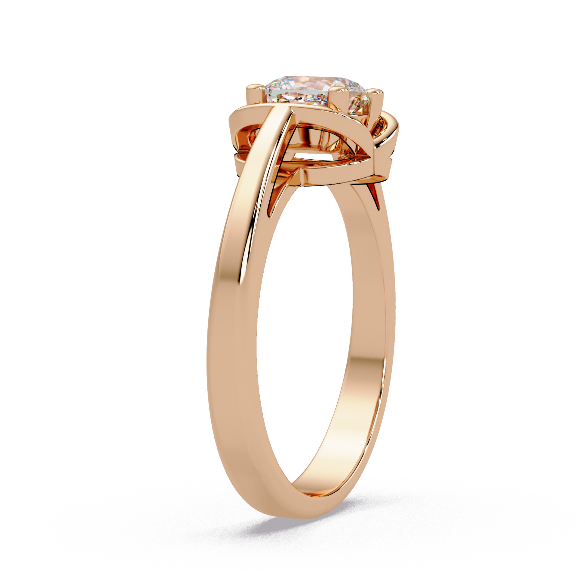 Cushion Cut Lab Grown Diamond Solitaire Ring