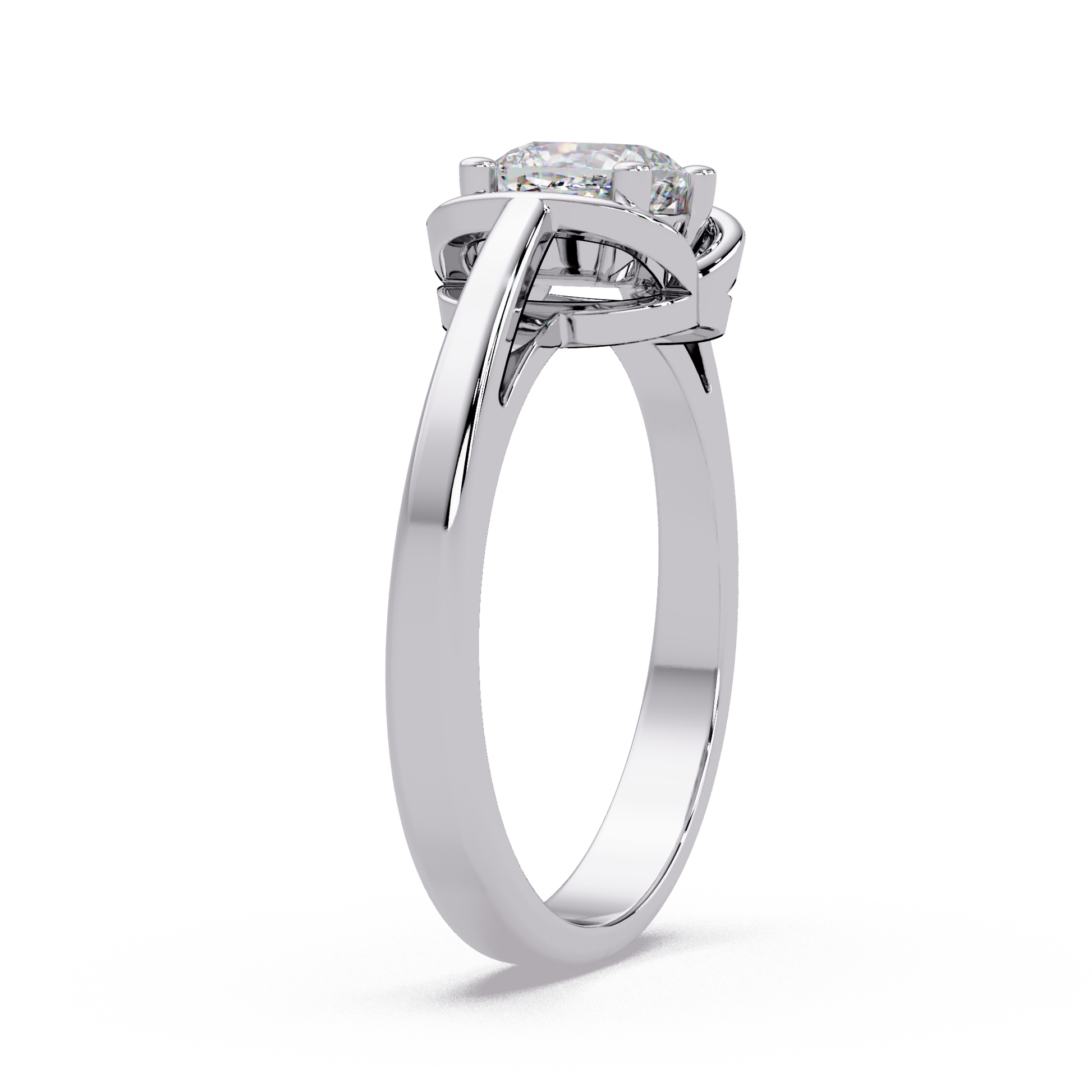 Cushion Cut Lab Grown Diamond Solitaire Ring