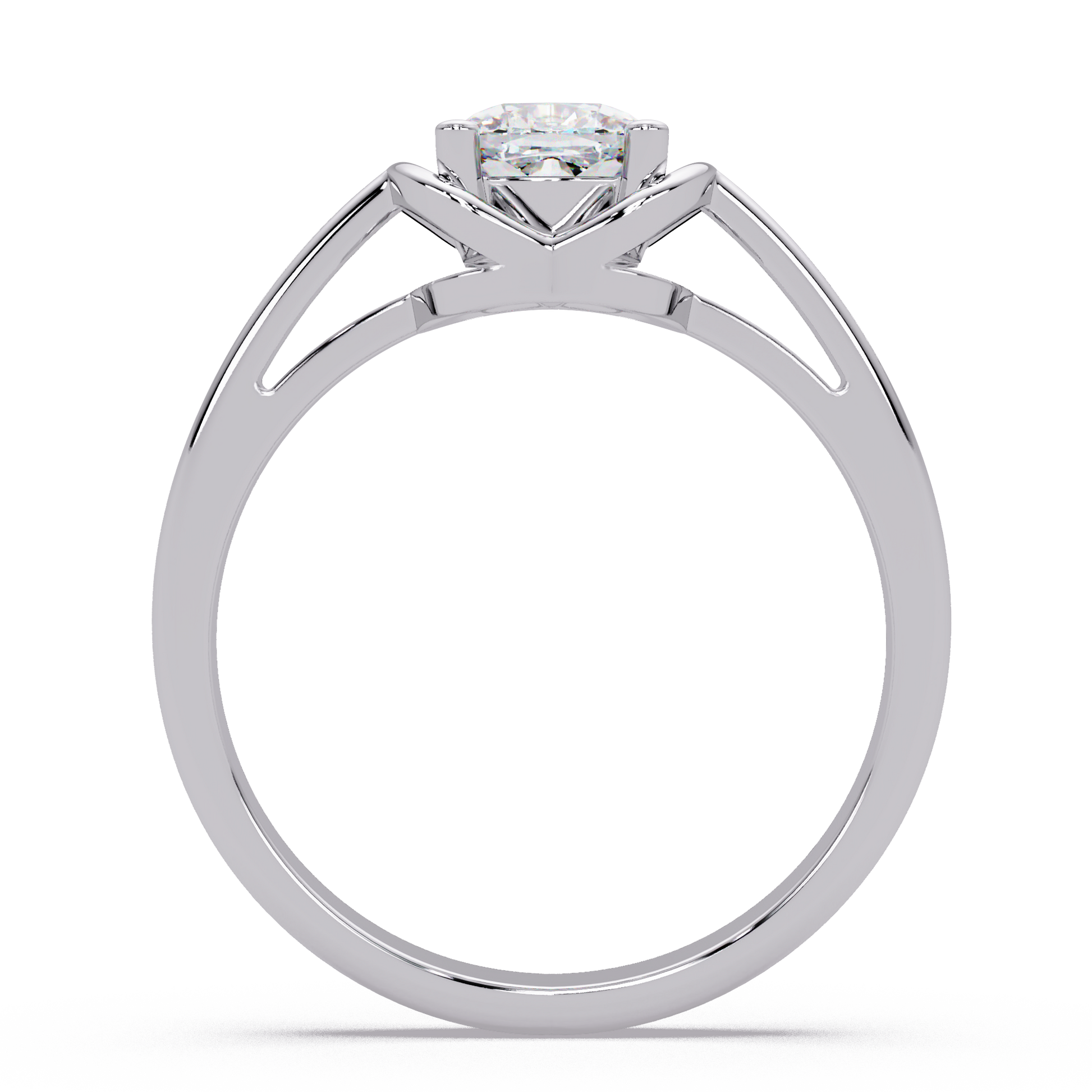 Cushion Cut Lab Grown Diamond Solitaire Ring