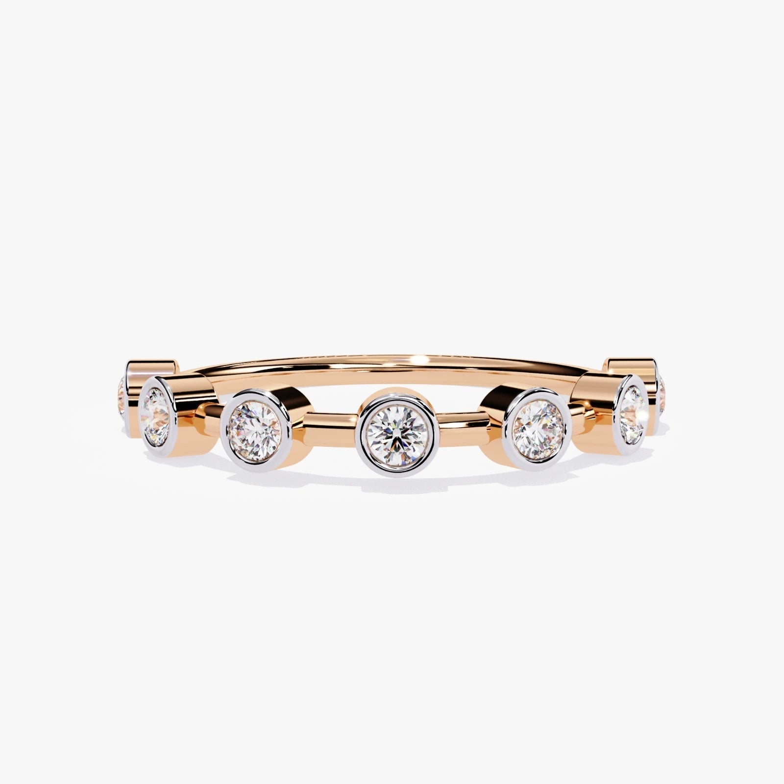 Lab-Grown Diamond Bezel-Set Wedding Band