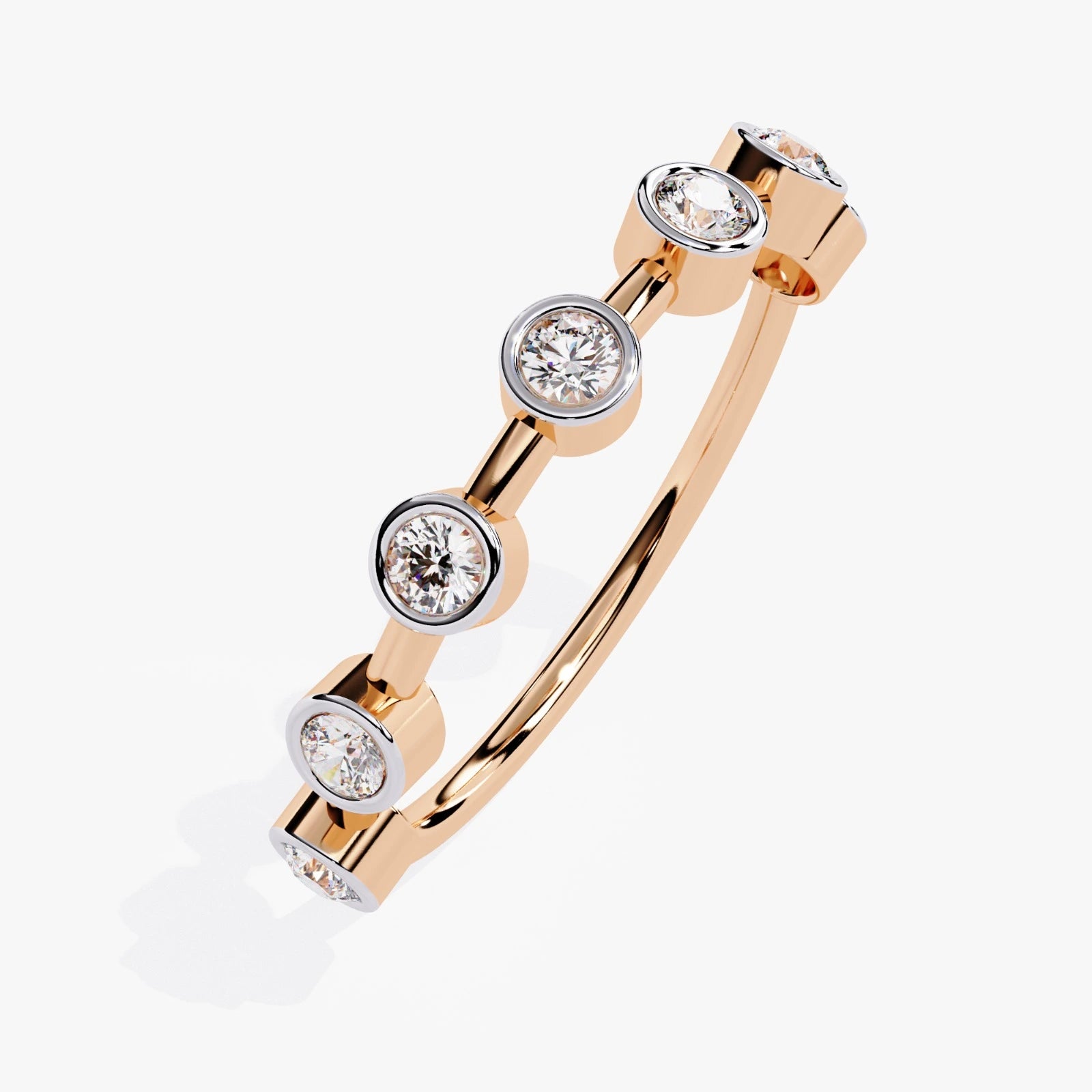 Lab-Grown Diamond Bezel-Set Wedding Band