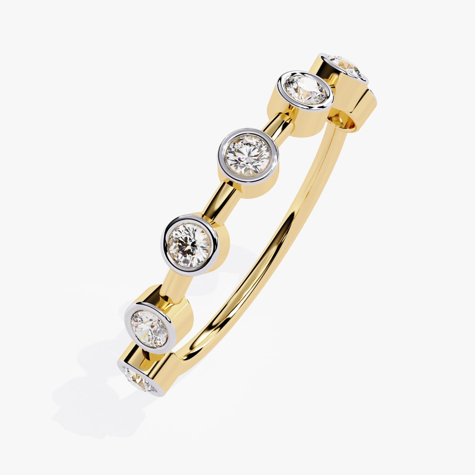 Lab-Grown Diamond Bezel-Set Wedding Band
