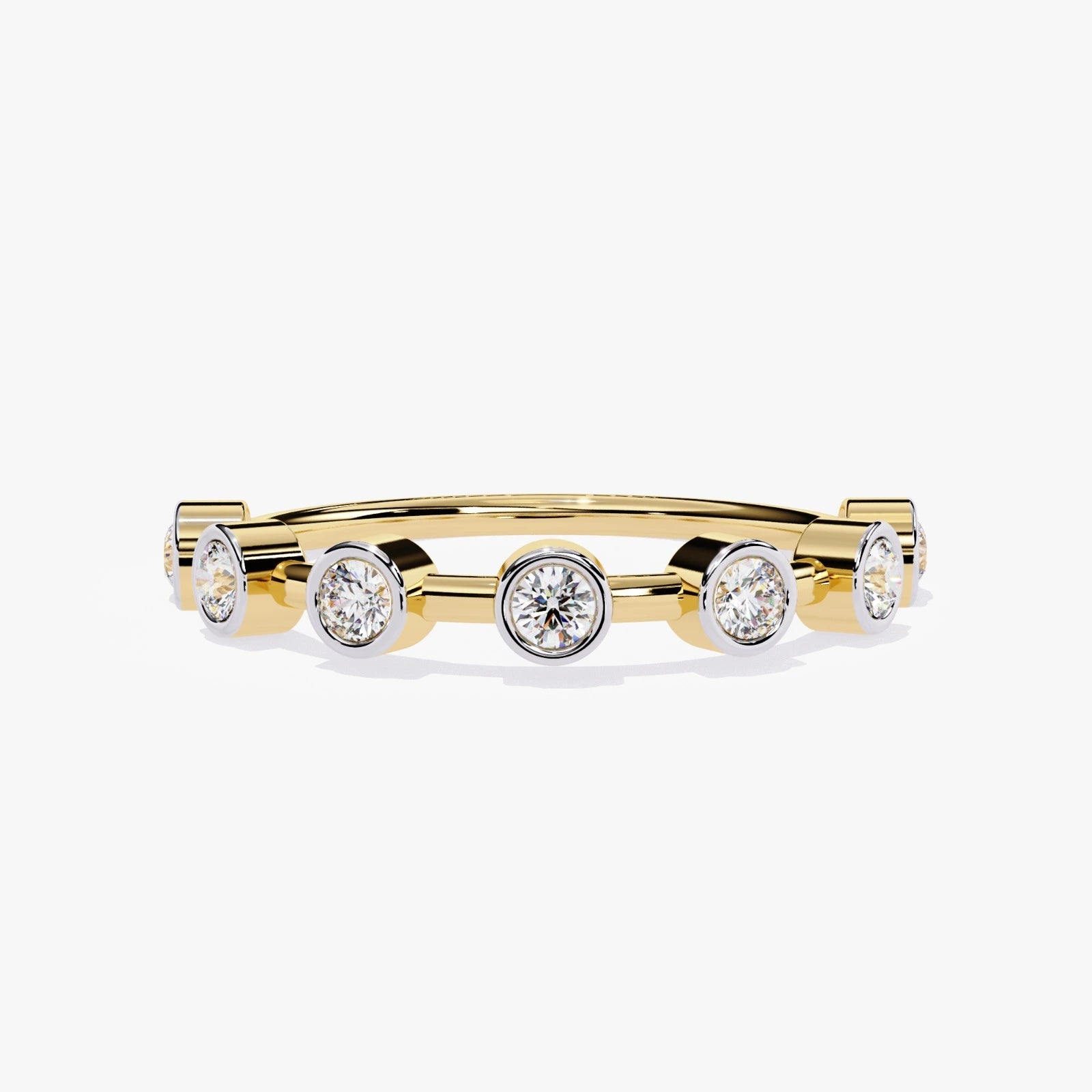 Lab-Grown Diamond Bezel-Set Wedding Band