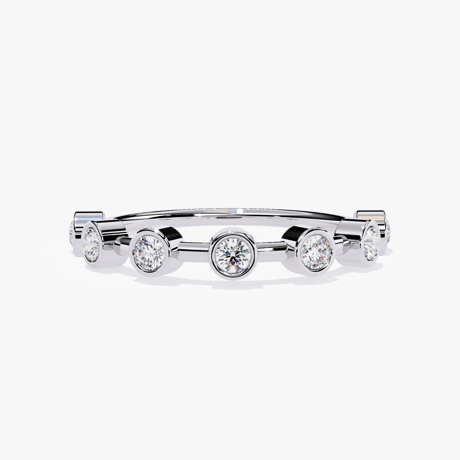 Lab-Grown Diamond Bezel-Set Wedding Band