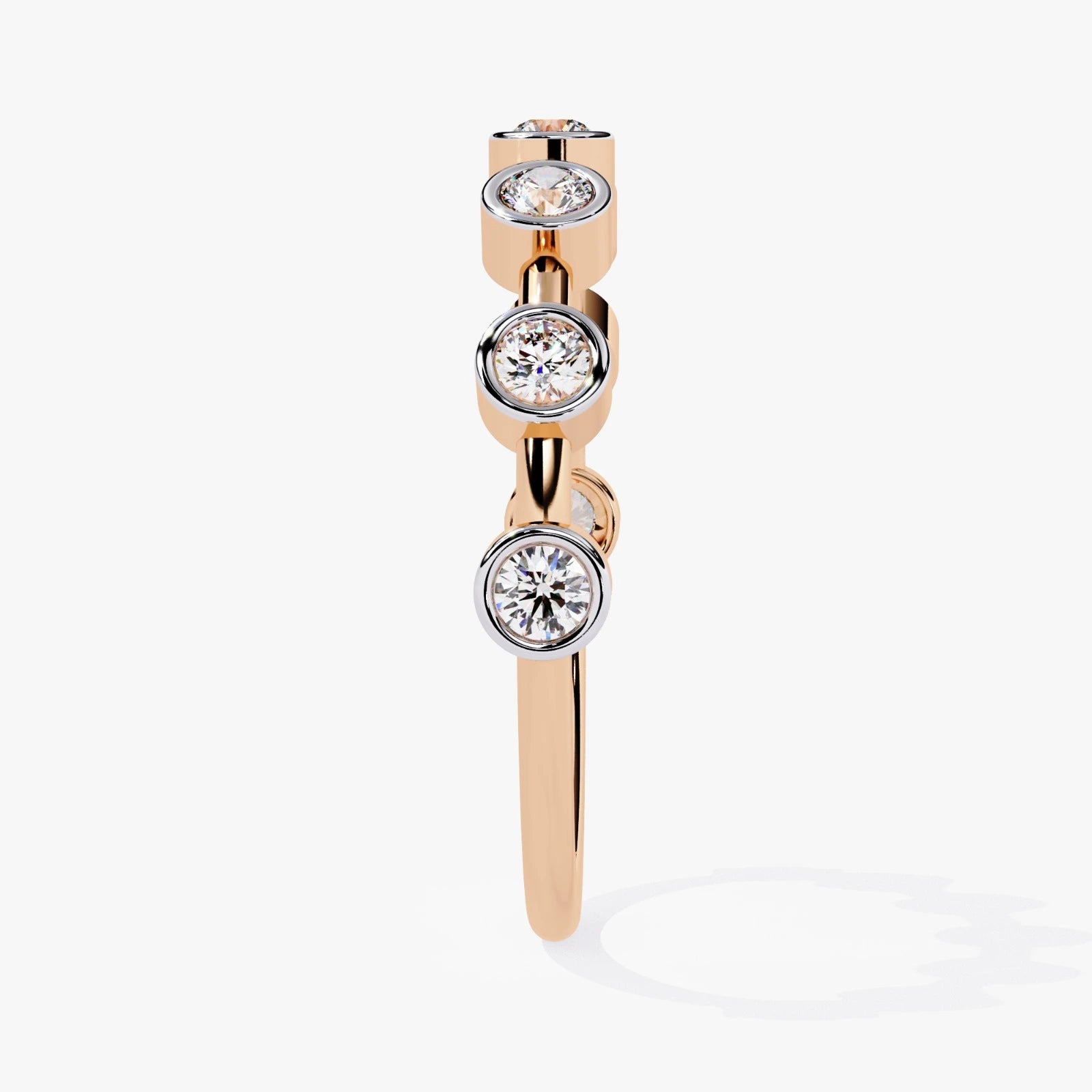 Lab-Grown Diamond Bezel-Set Wedding Band