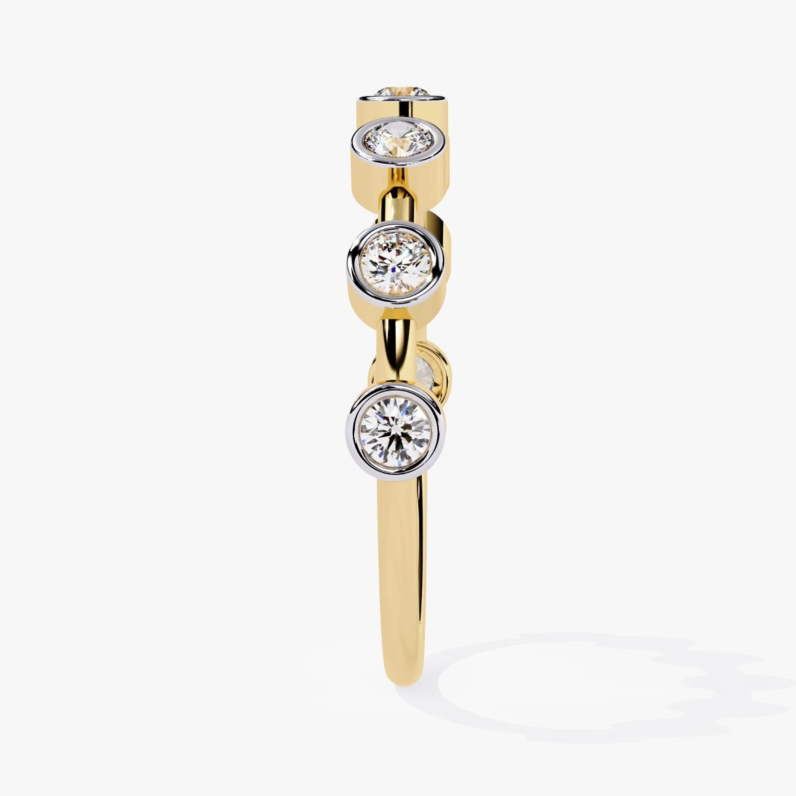 Lab-Grown Diamond Bezel-Set Wedding Band