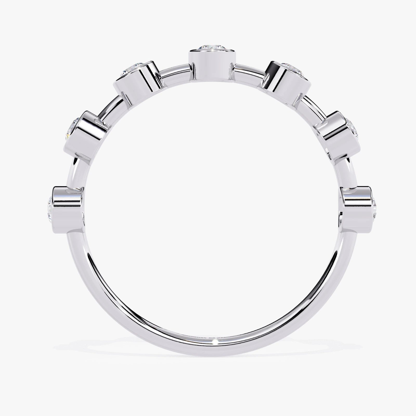 Lab-Grown Diamond Bezel-Set Wedding Band