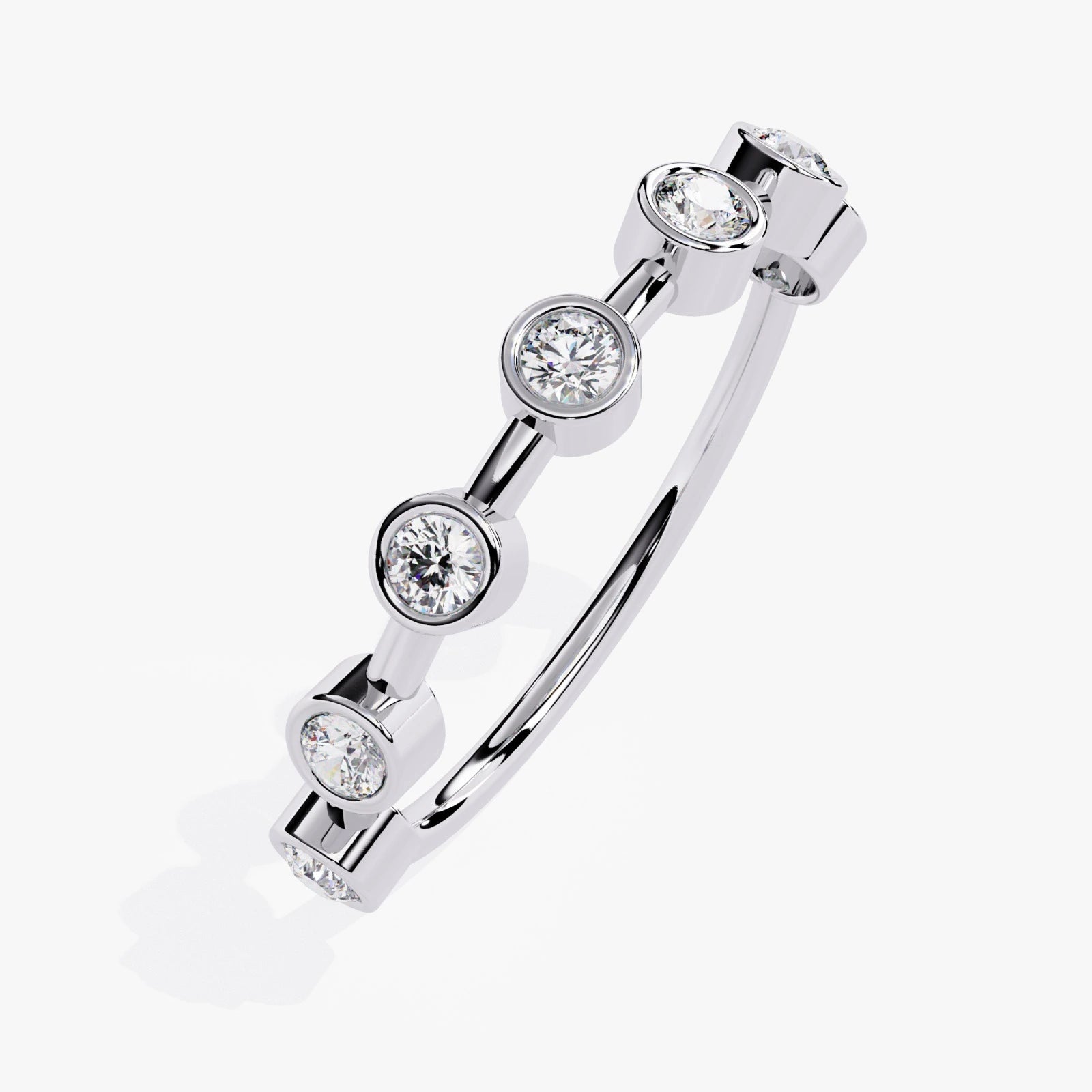 Lab-Grown Diamond Bezel-Set Wedding Band