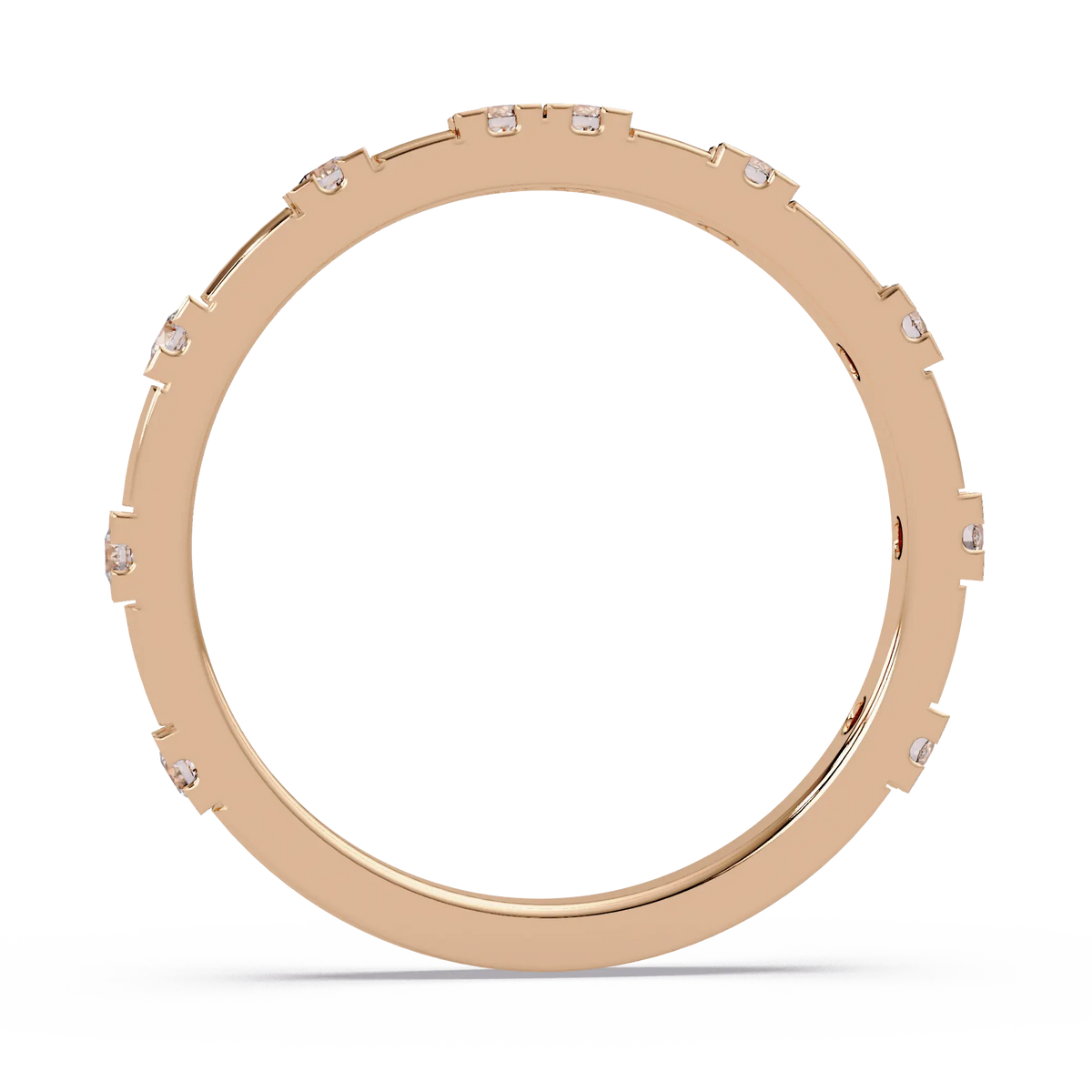 Lab Grown Diamond Wedding Band & Modern Geometric Diamond Stackable Ring