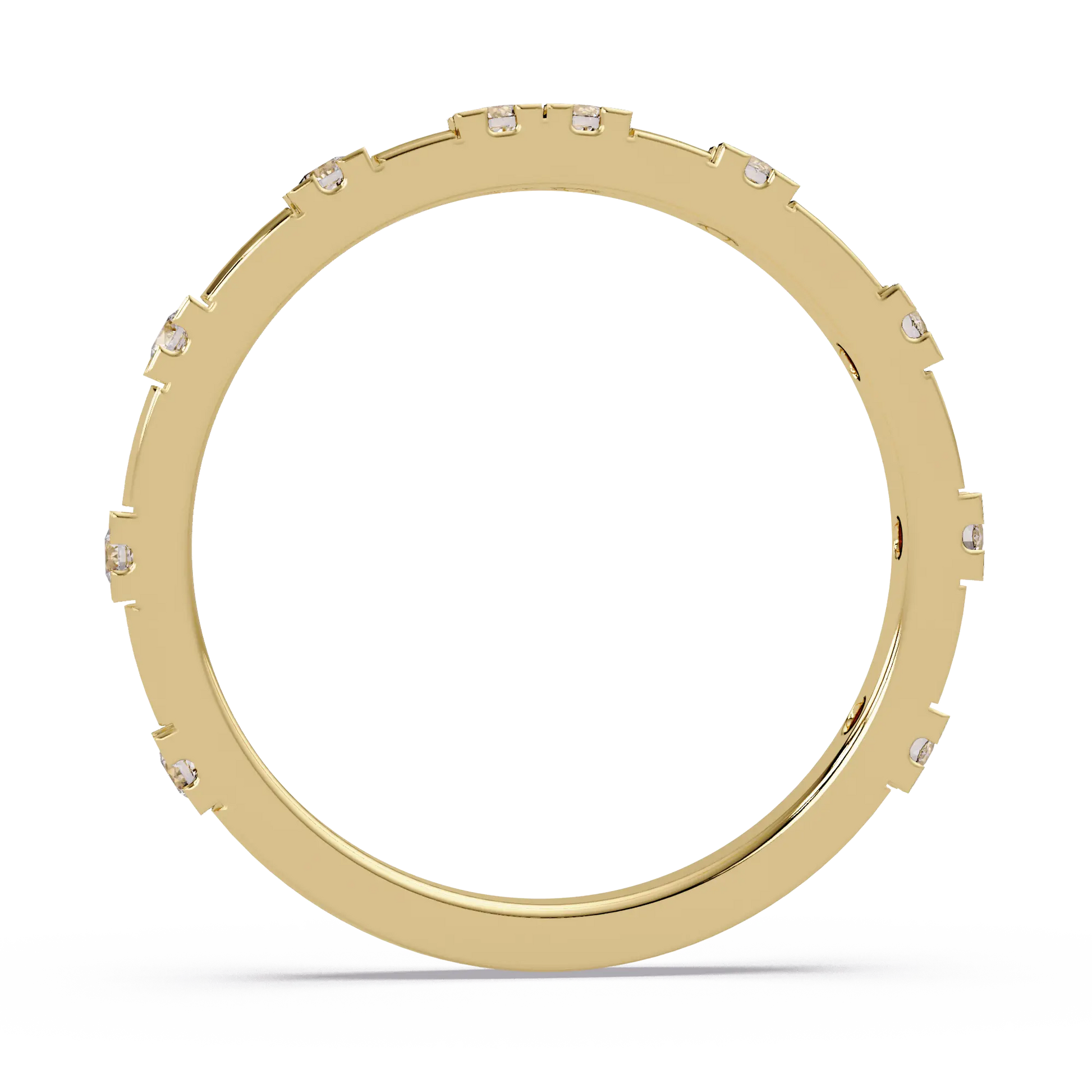 Lab Grown Diamond Wedding Band & Modern Geometric Diamond Stackable Ring