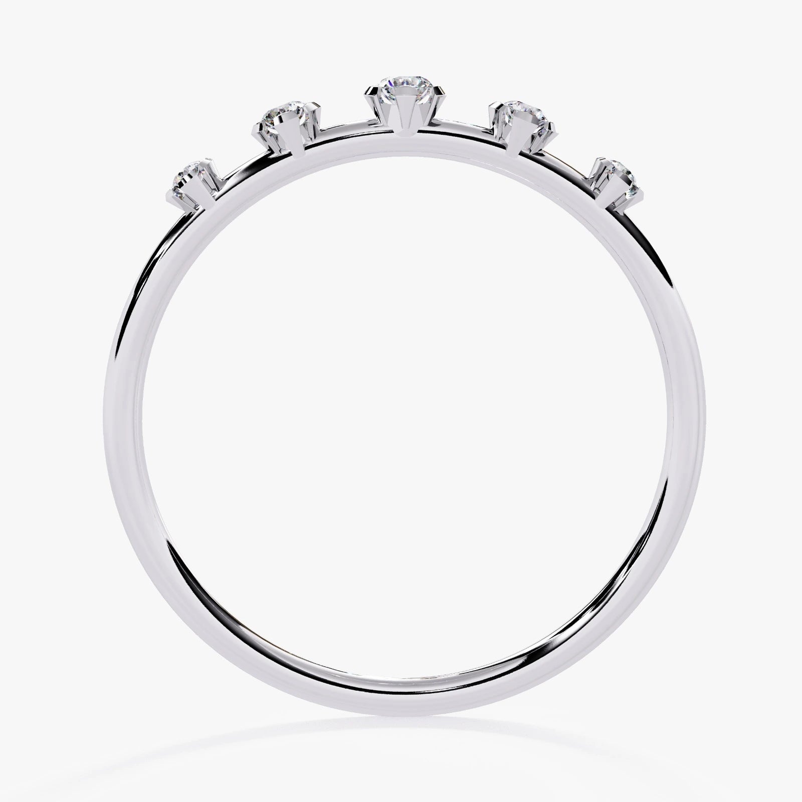 Lab Grown Diamond Wedding Band, Floating Diamond Stackable Band, Half Eternity Anniversary Gift