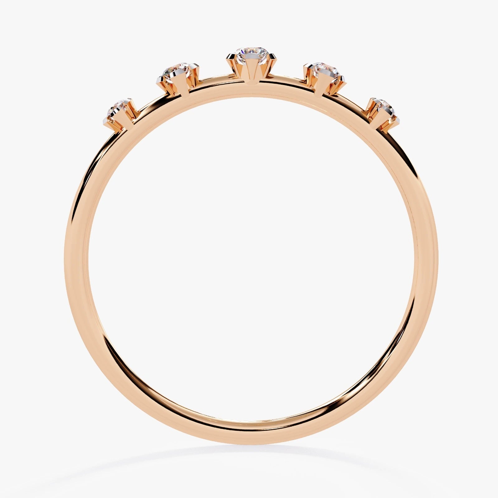 Lab Grown Diamond Wedding Band, Floating Diamond Stackable Band, Half Eternity Anniversary Gift