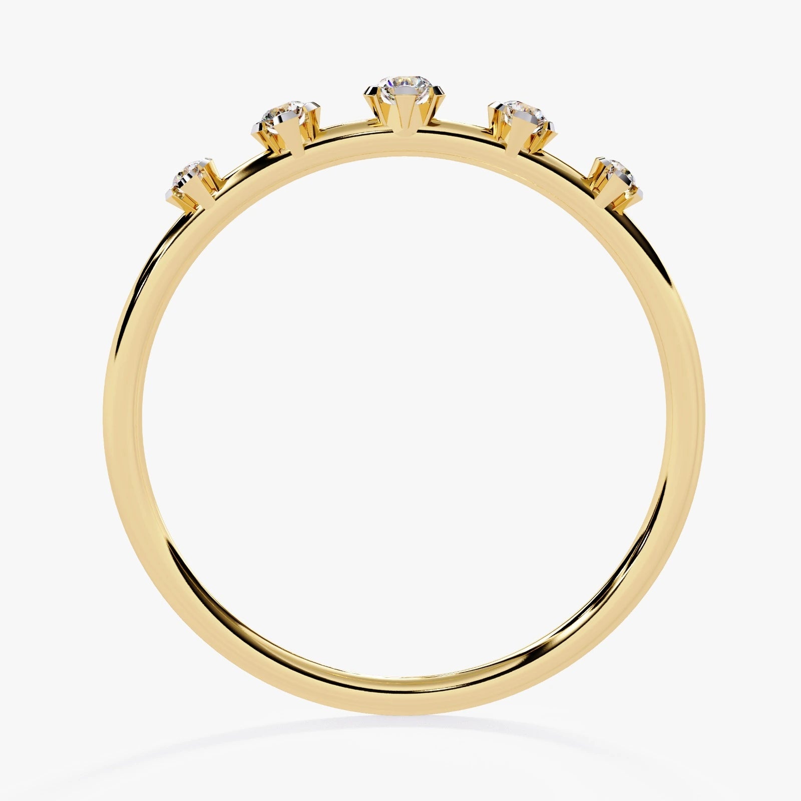 Lab Grown Diamond Wedding Band, Floating Diamond Stackable Band, Half Eternity Anniversary Gift