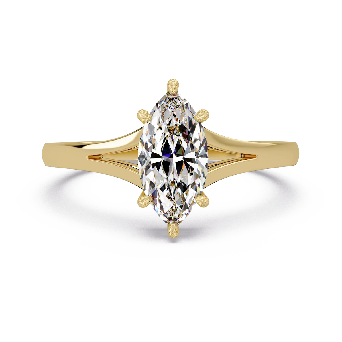 Marquise Cut Lab Grown Diamond Solitaire Engagement Ring, Classic Minimalist Bridal Ring, Unique Promise Ring