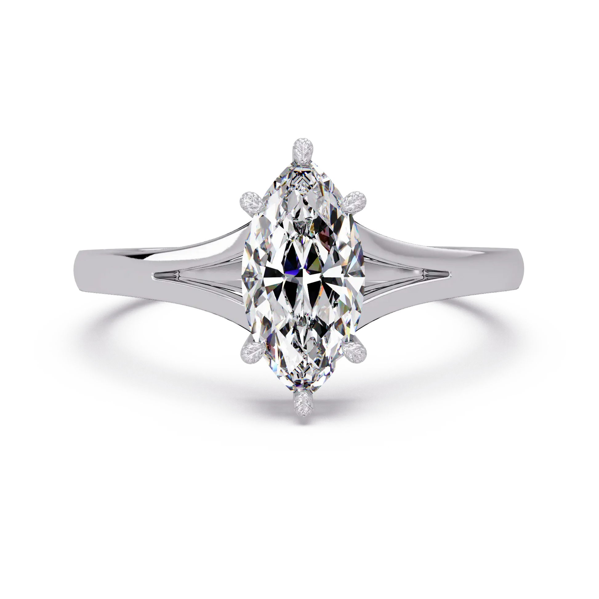 Marquise Cut Lab Grown Diamond Solitaire Engagement Ring, Classic Minimalist Bridal Ring, Unique Promise Ring