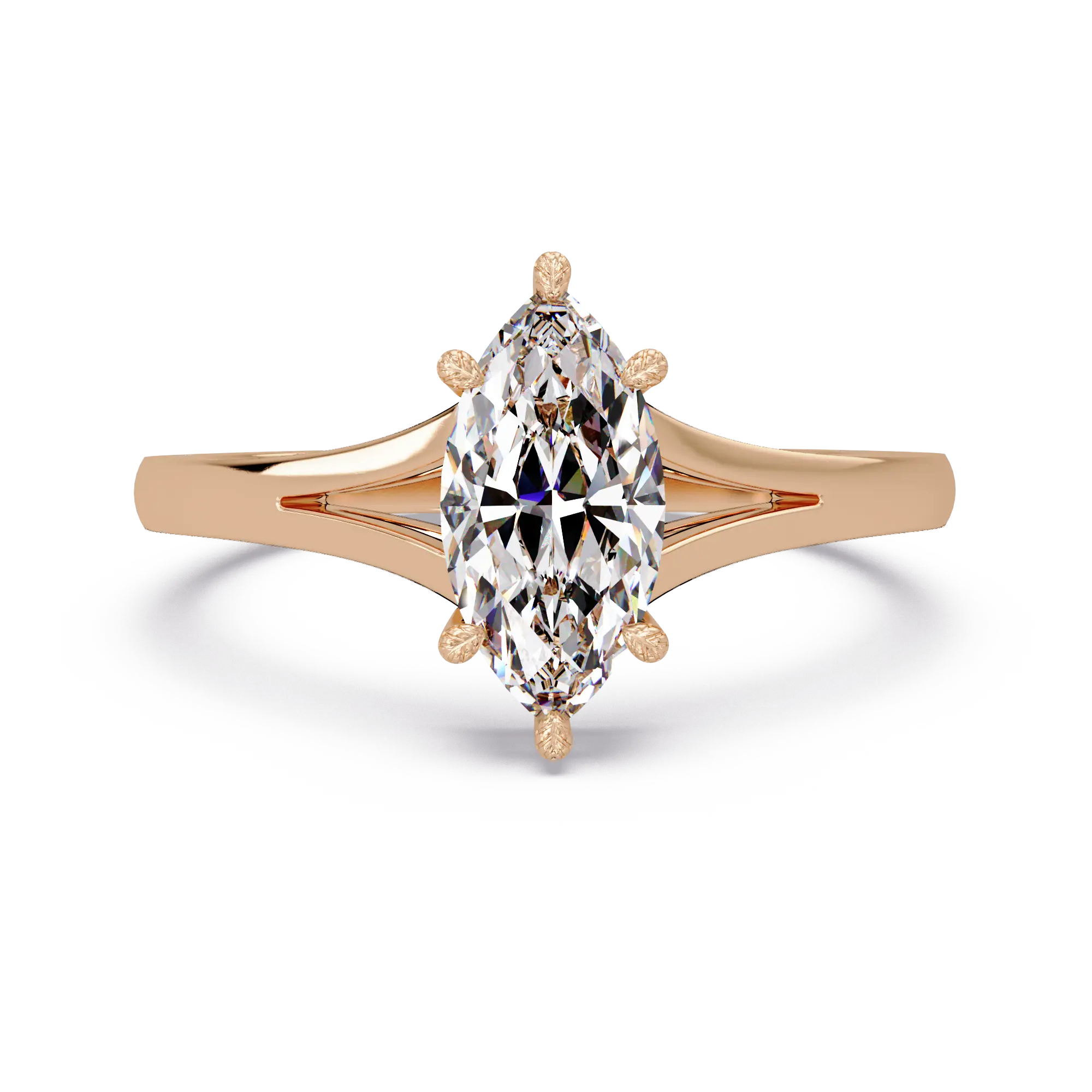 Marquise Cut Lab Grown Diamond Solitaire Engagement Ring, Classic Minimalist Bridal Ring, Unique Promise Ring