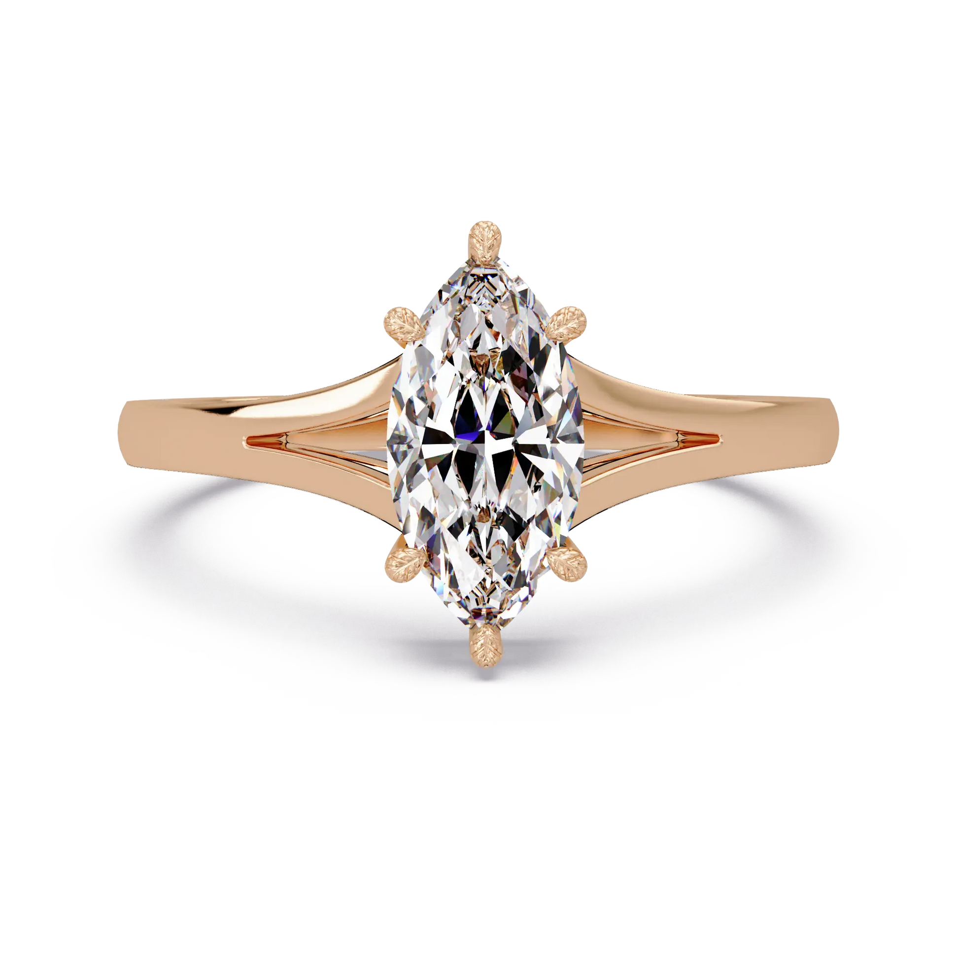 Marquise Cut Lab Grown Diamond Solitaire Engagement Ring, Classic Minimalist Bridal Ring, Unique Promise Ring