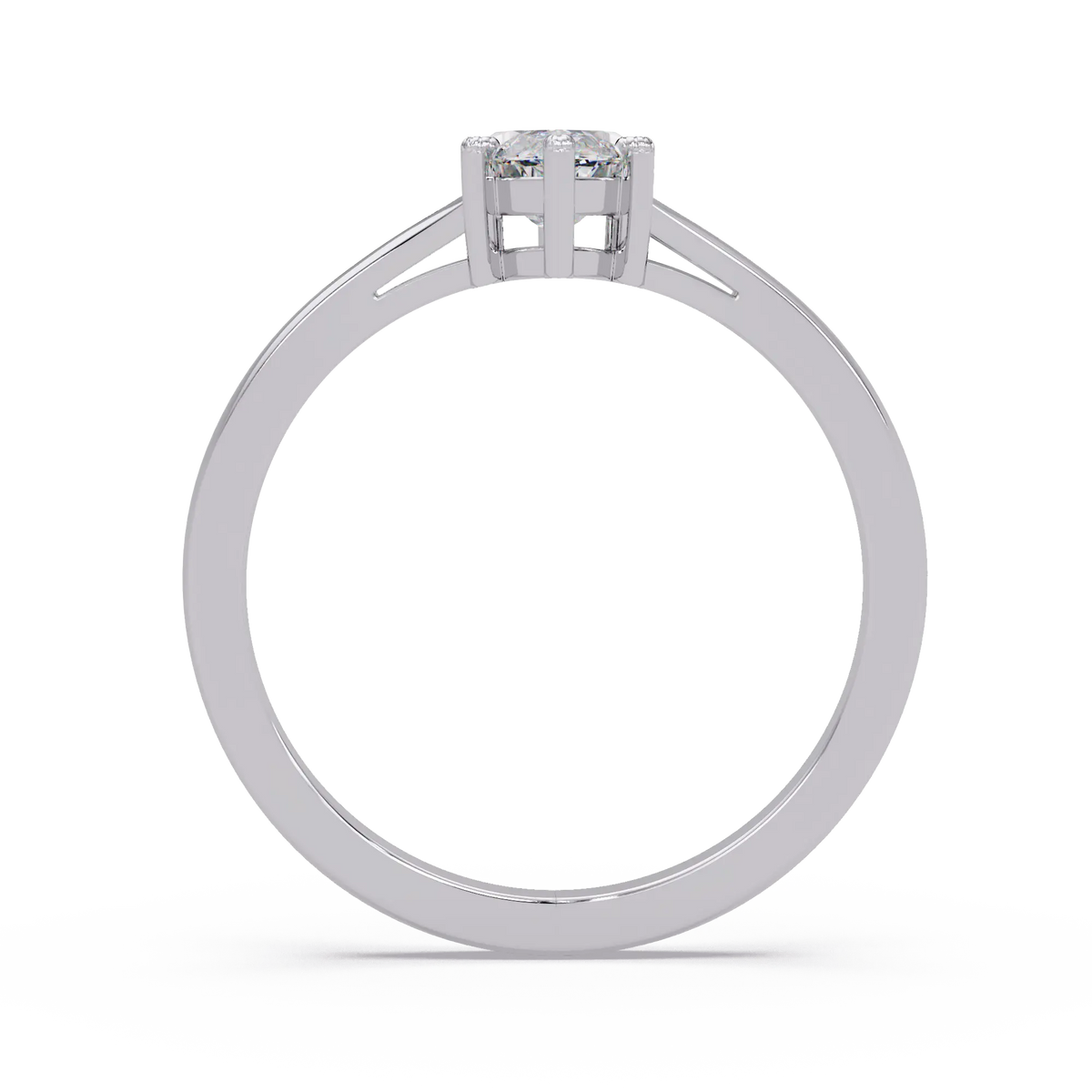 Marquise Cut Lab Grown Diamond Solitaire Engagement Ring, Classic Minimalist Bridal Ring, Unique Promise Ring