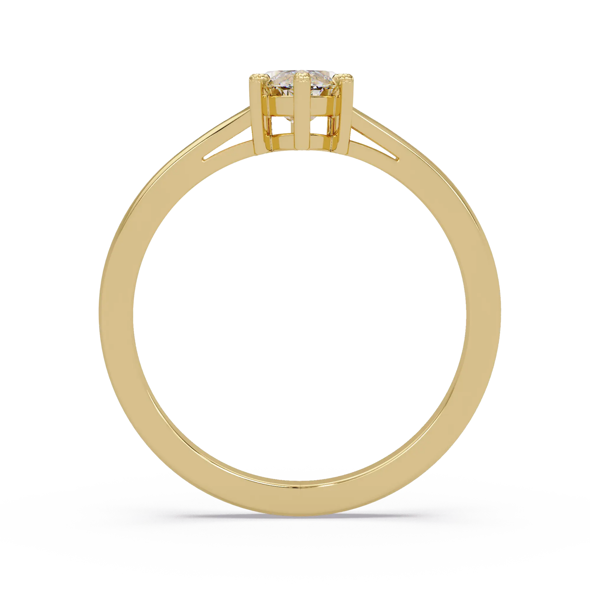 Marquise Cut Lab Grown Diamond Solitaire Engagement Ring, Classic Minimalist Bridal Ring, Unique Promise Ring