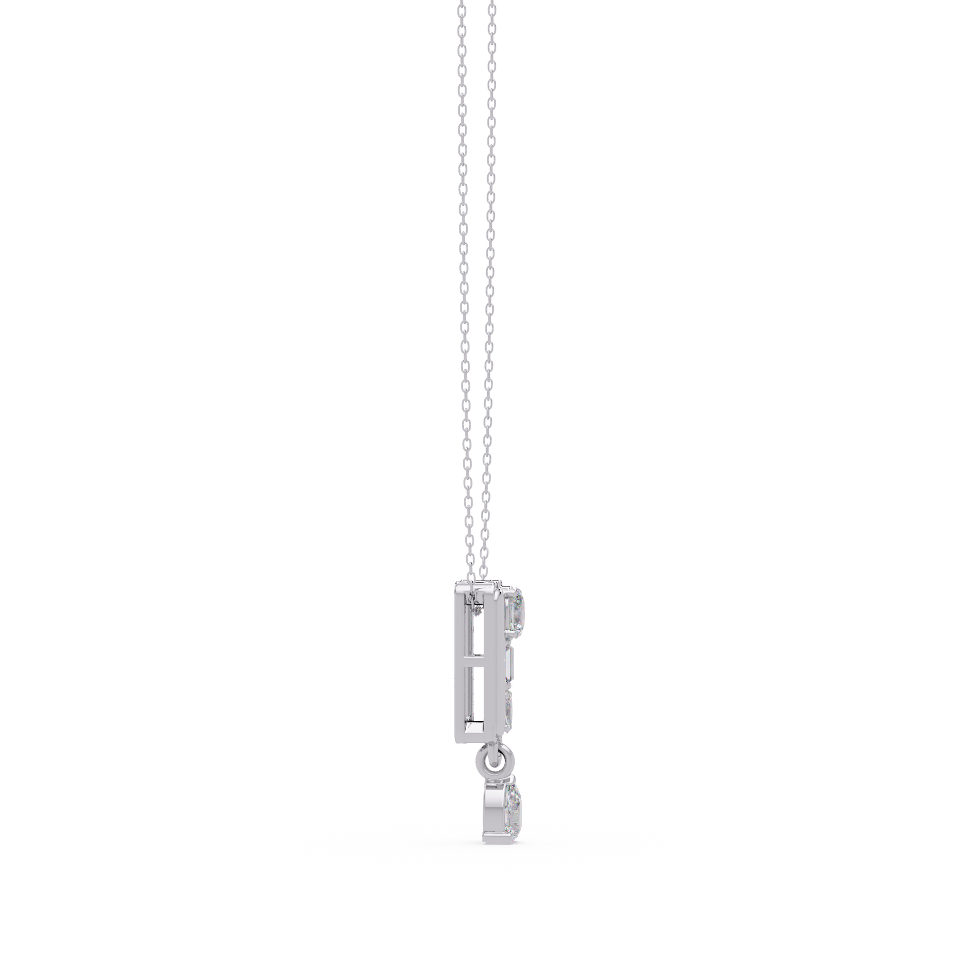 Oval Cut Lab Grown Diamond Necklace