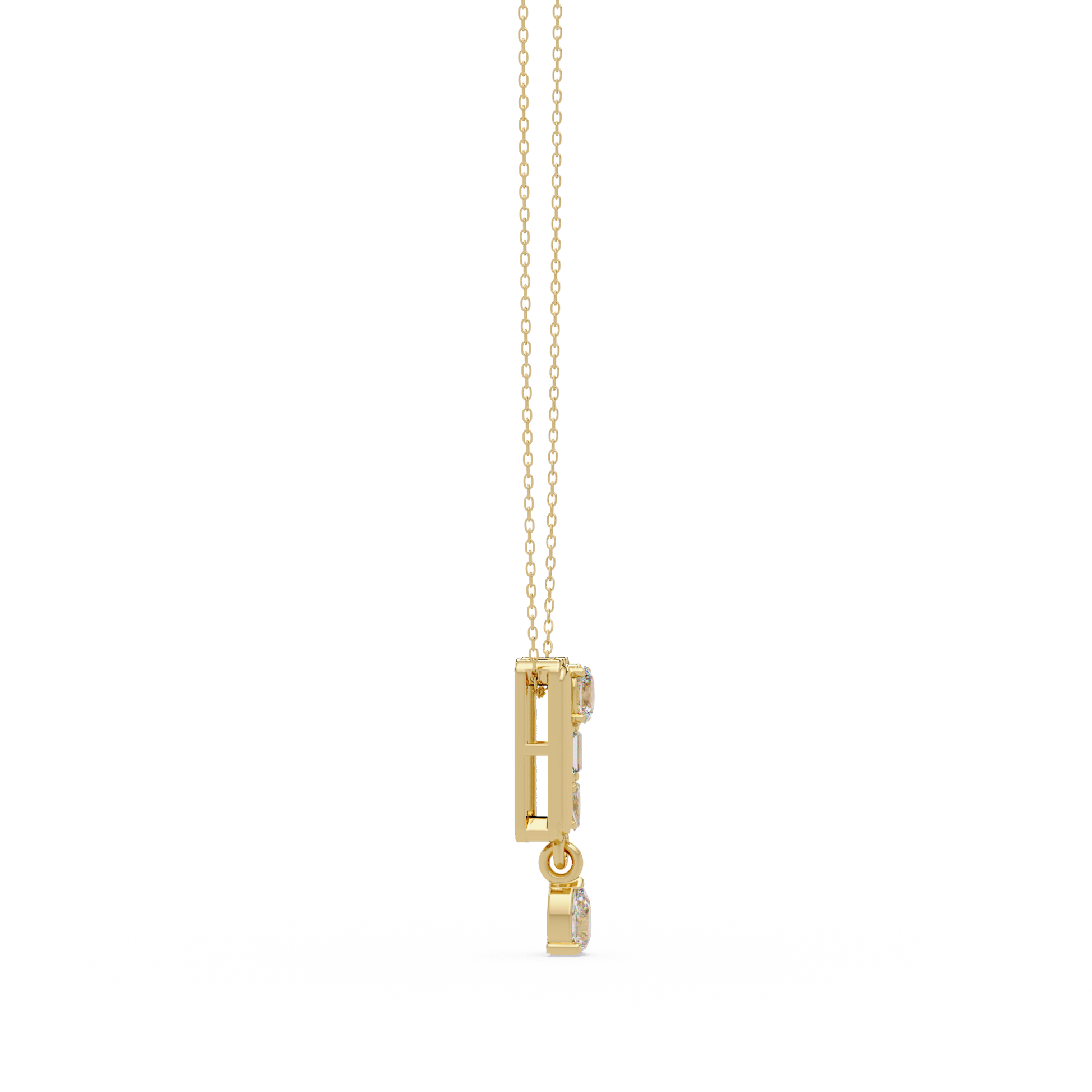 Oval Cut Lab Grown Diamond Necklace