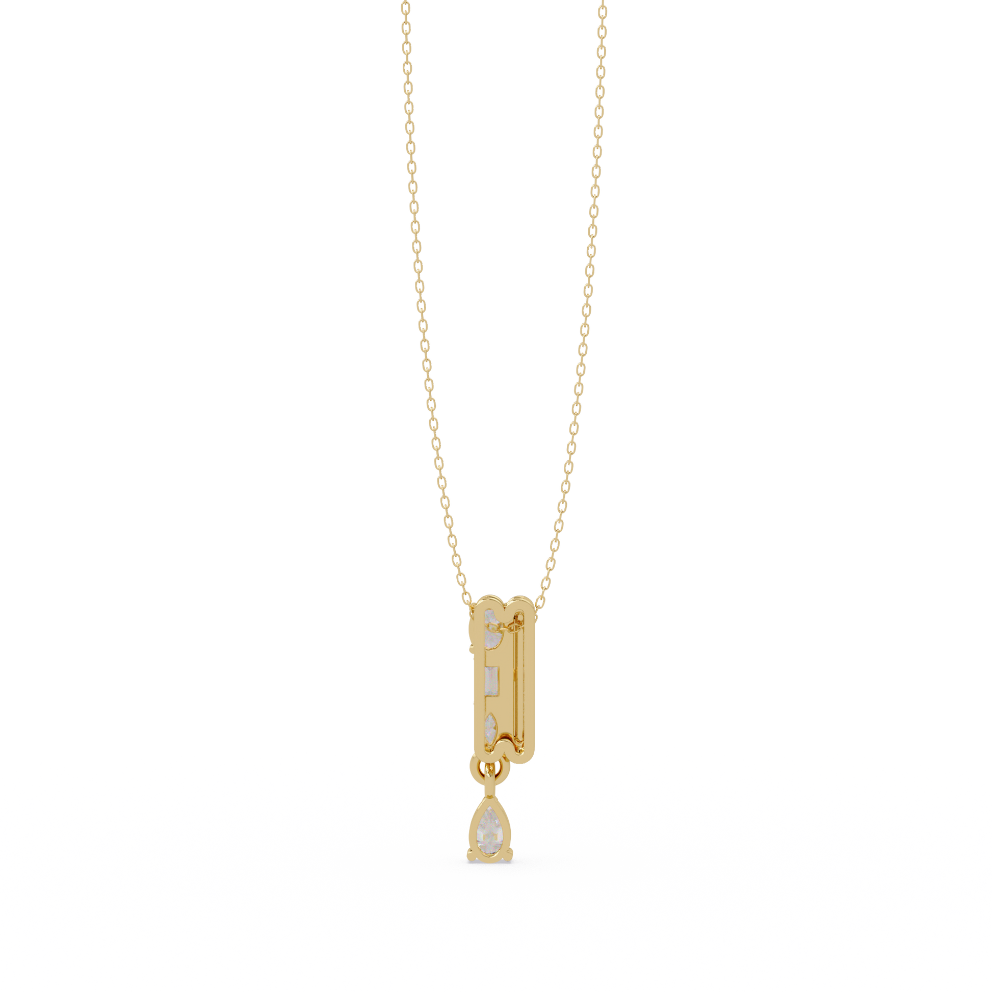 Oval Cut Lab Grown Diamond Necklace