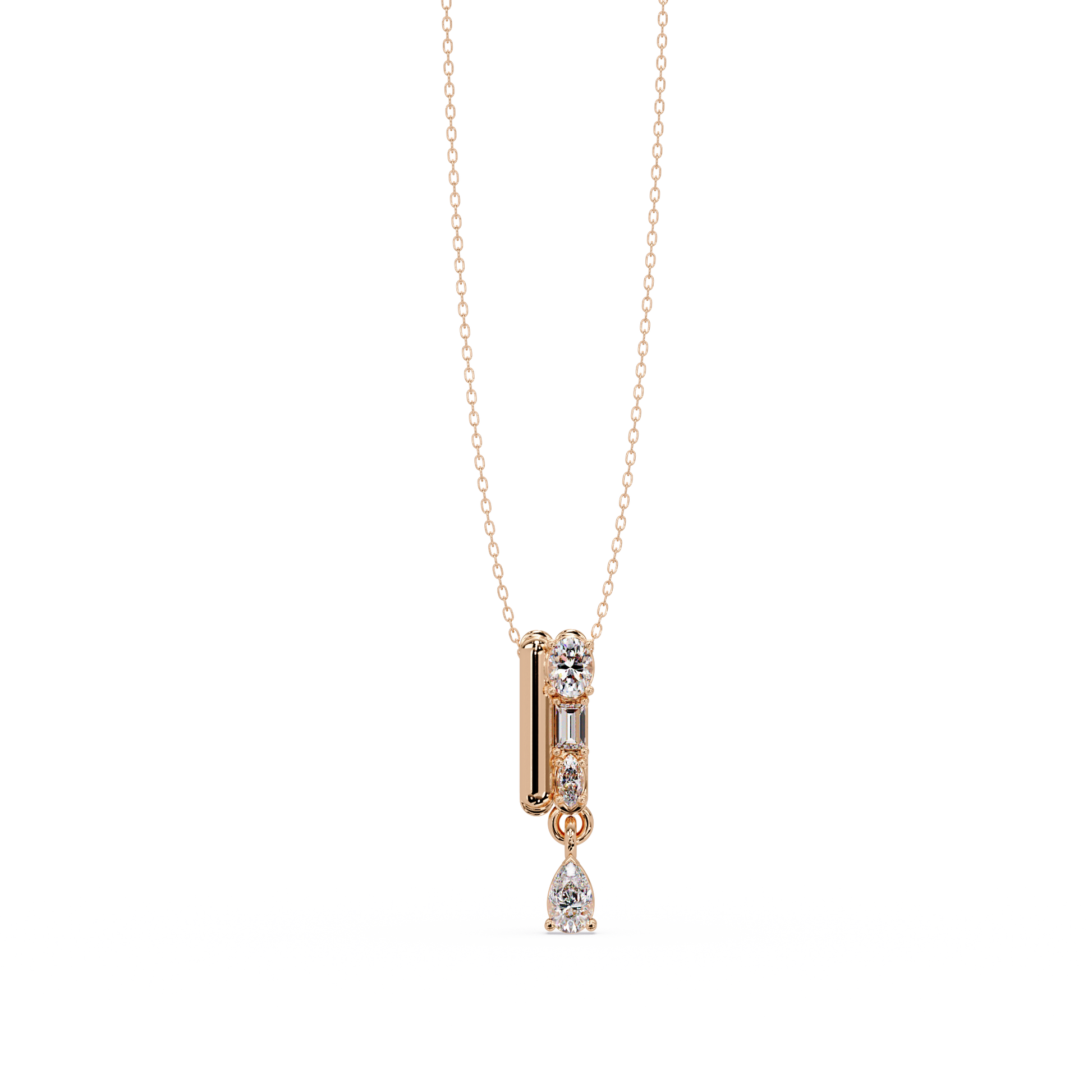 Oval Cut Lab Grown Diamond Necklace