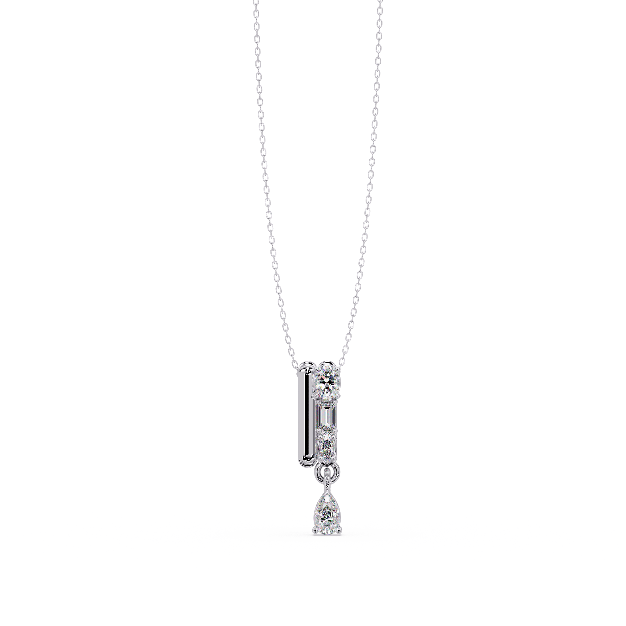 Oval Cut Lab Grown Diamond Necklace