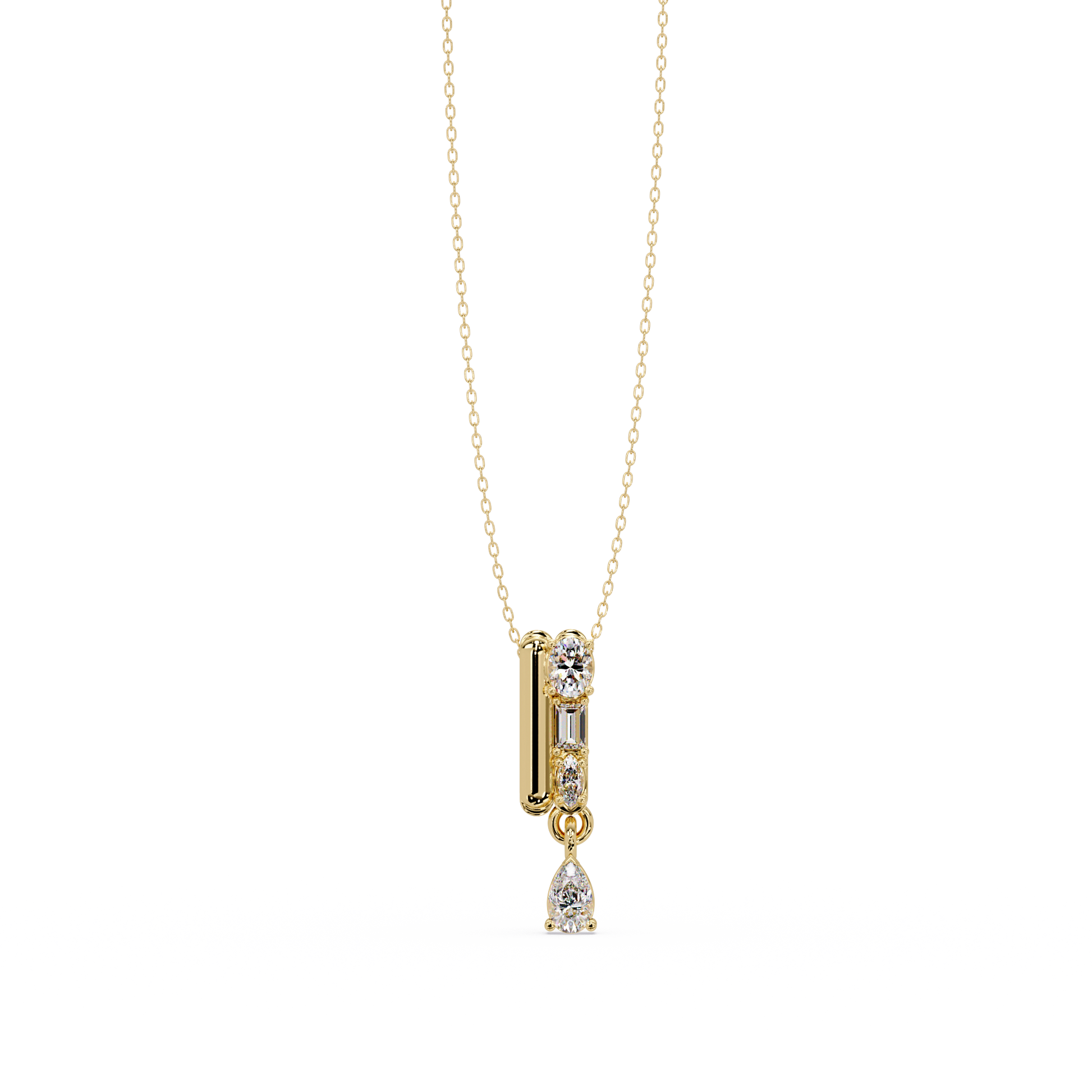 Oval Cut Lab Grown Diamond Necklace