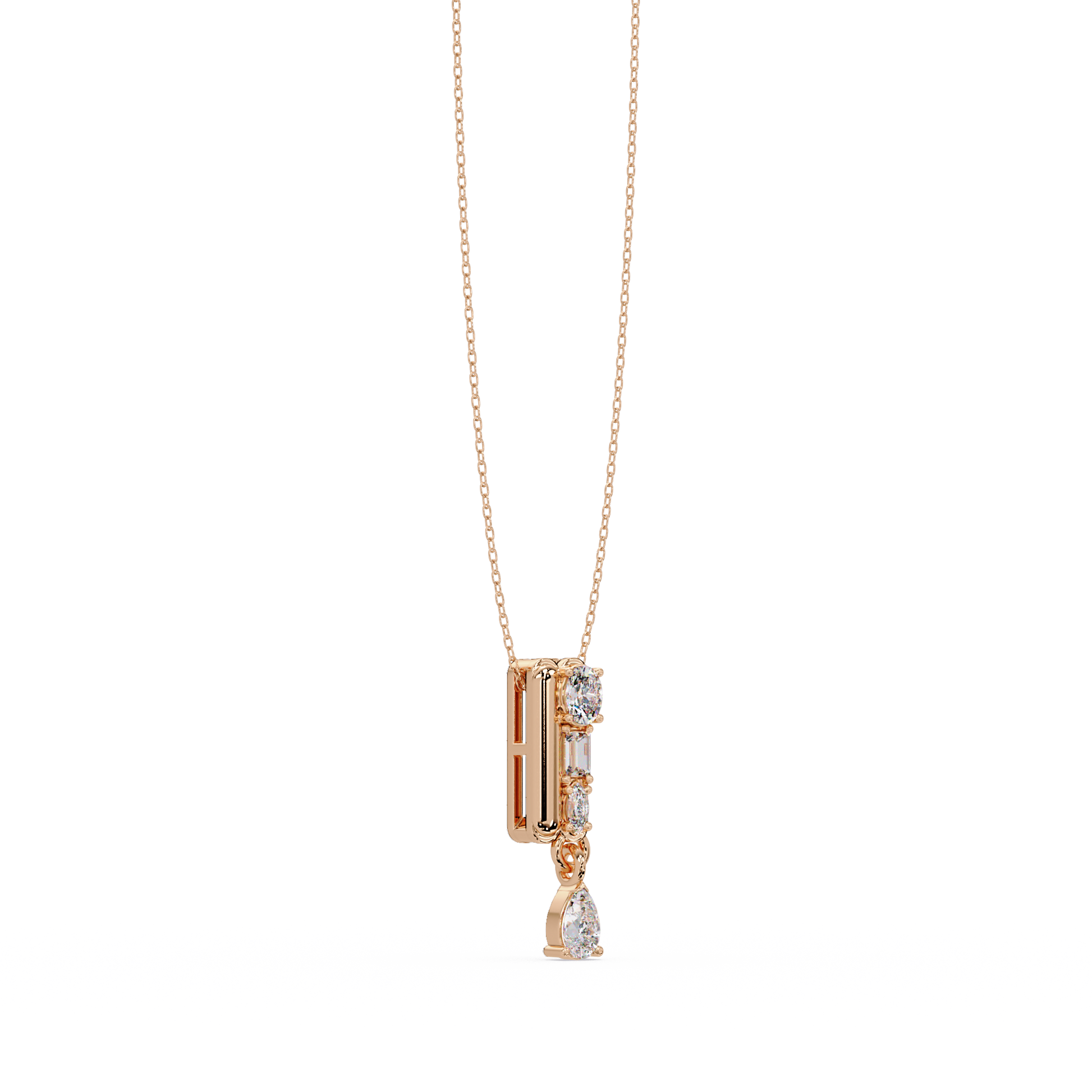 Oval Cut Lab Grown Diamond Necklace