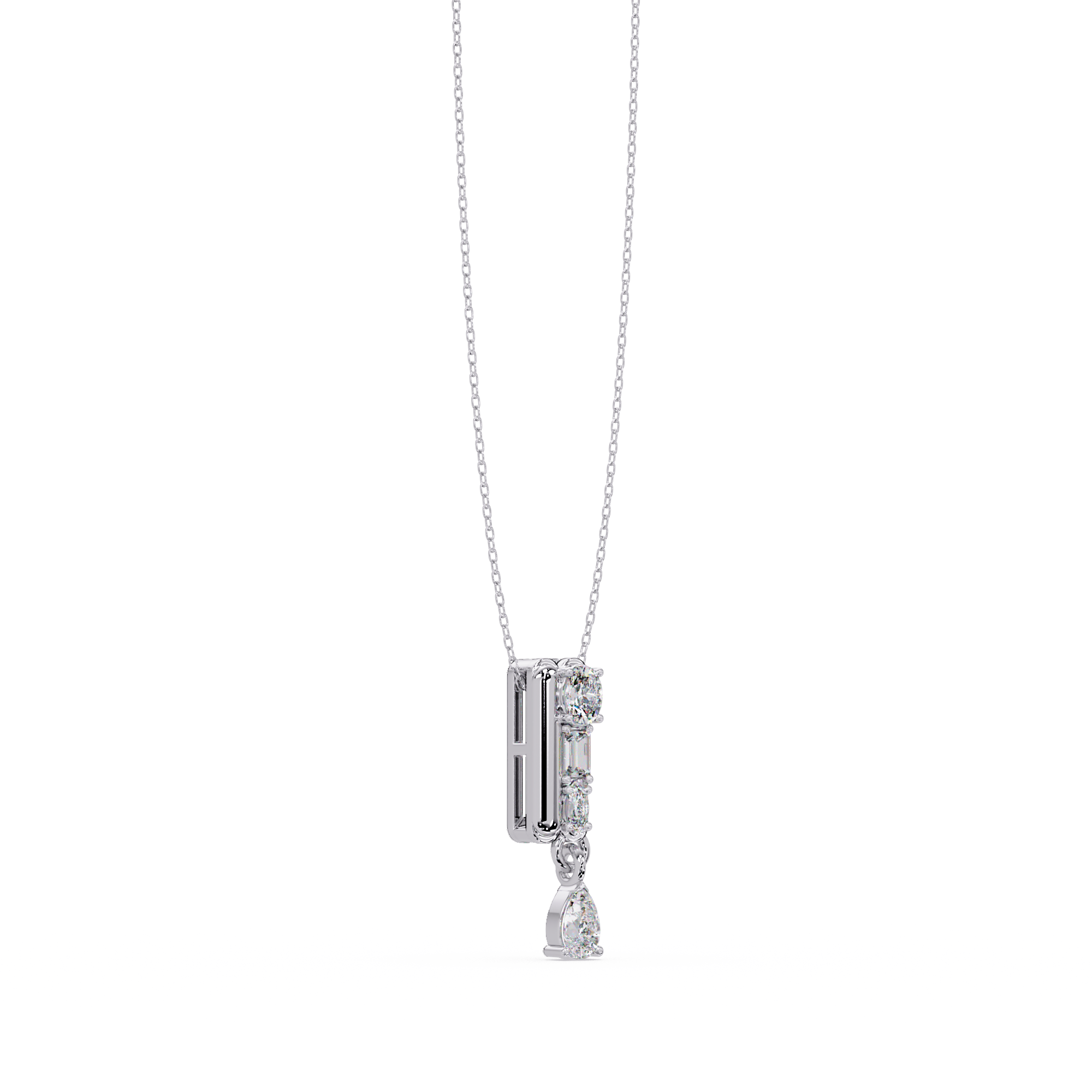 Oval Cut Lab Grown Diamond Necklace
