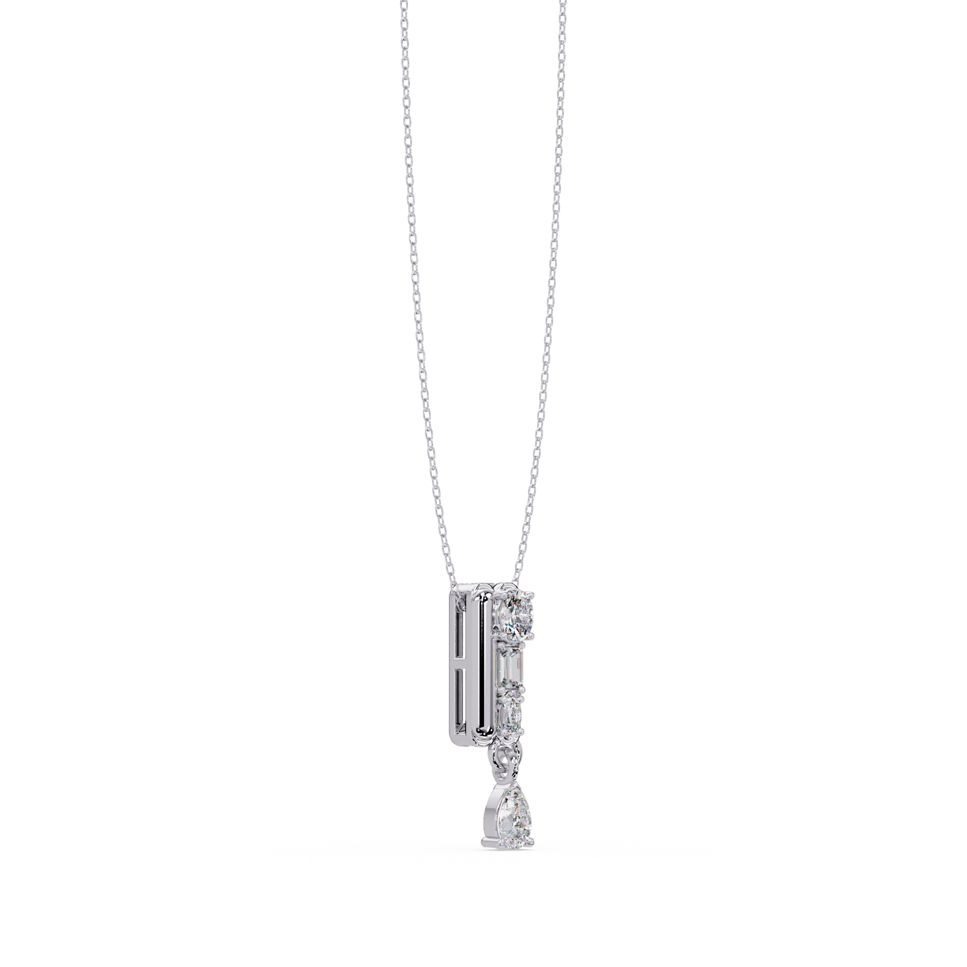 Oval Cut Lab Grown Diamond Necklace
