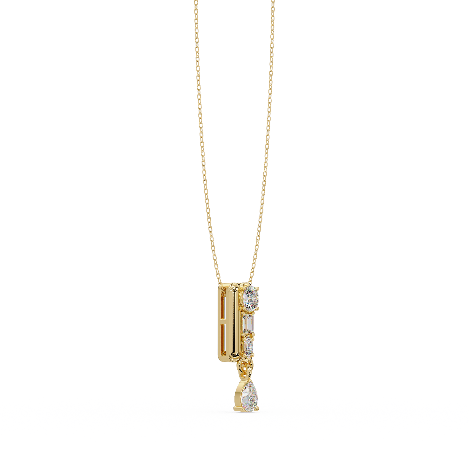 Oval Cut Lab Grown Diamond Necklace