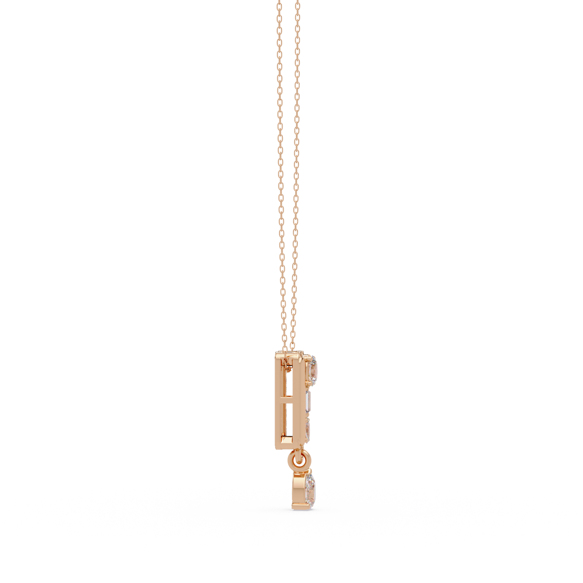 Oval Cut Lab Grown Diamond Necklace