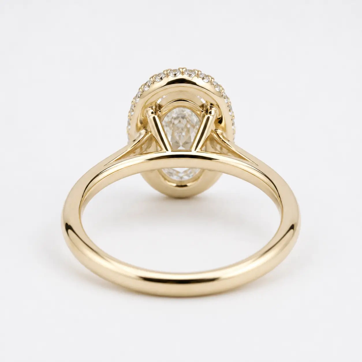 Oval Cut Moissanite Halo Engagement Ring Classic Oval Halo Bridal Ring