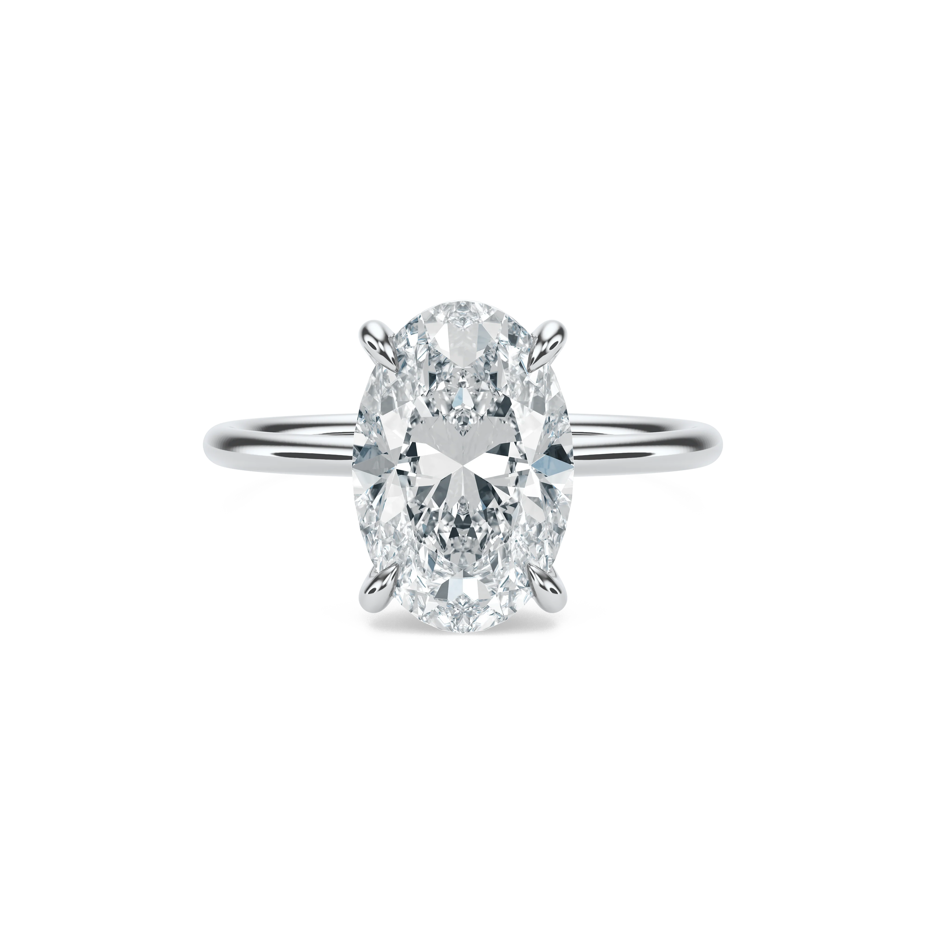 Oval Solitaire Moissanite Engagement Ring – Classic Four Prong  Minimalist Promise Ring, Timeless Bridal Jewelry