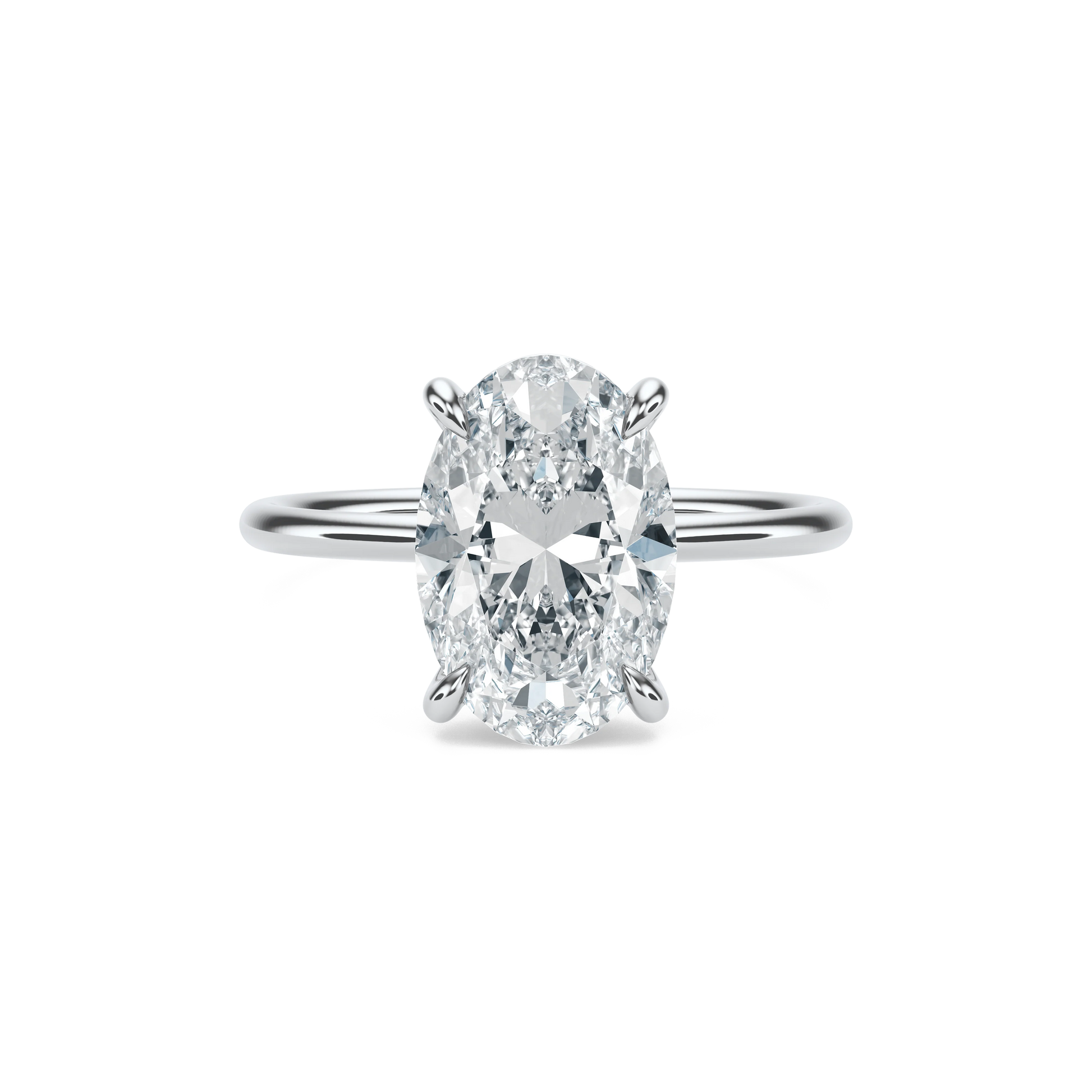 Oval Solitaire Moissanite Engagement Ring – Classic Four Prong  Minimalist Promise Ring, Timeless Bridal Jewelry
