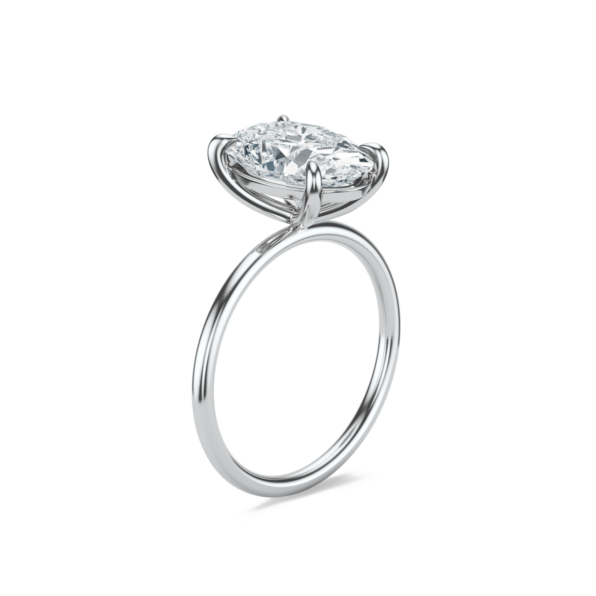 Oval Solitaire Moissanite Engagement Ring – Classic Four Prong  Minimalist Promise Ring, Timeless Bridal Jewelry
