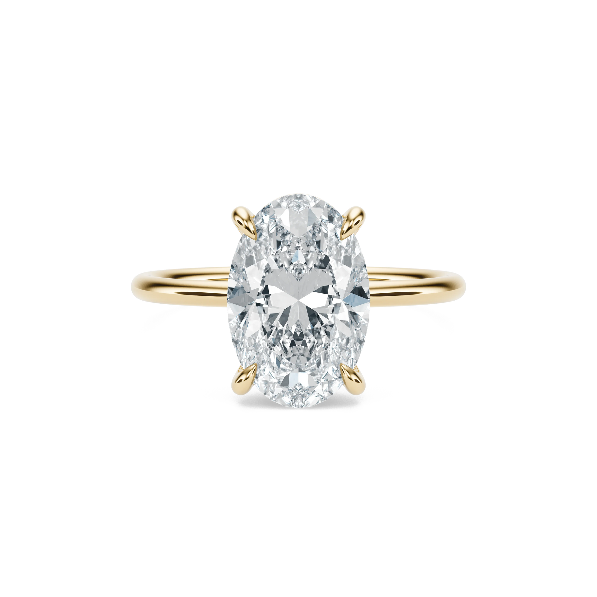 Oval Solitaire Moissanite Engagement Ring – Classic Four Prong  Minimalist Promise Ring, Timeless Bridal Jewelry
