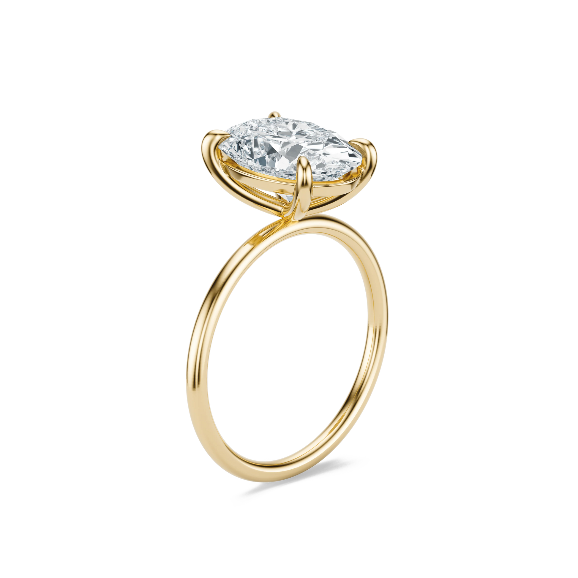 Oval Solitaire Moissanite Engagement Ring – Classic Four Prong  Minimalist Promise Ring, Timeless Bridal Jewelry