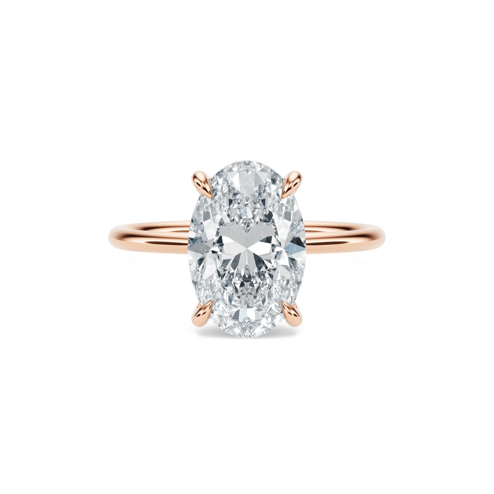 Oval Solitaire Moissanite Engagement Ring – Classic Four Prong  Minimalist Promise Ring, Timeless Bridal Jewelry