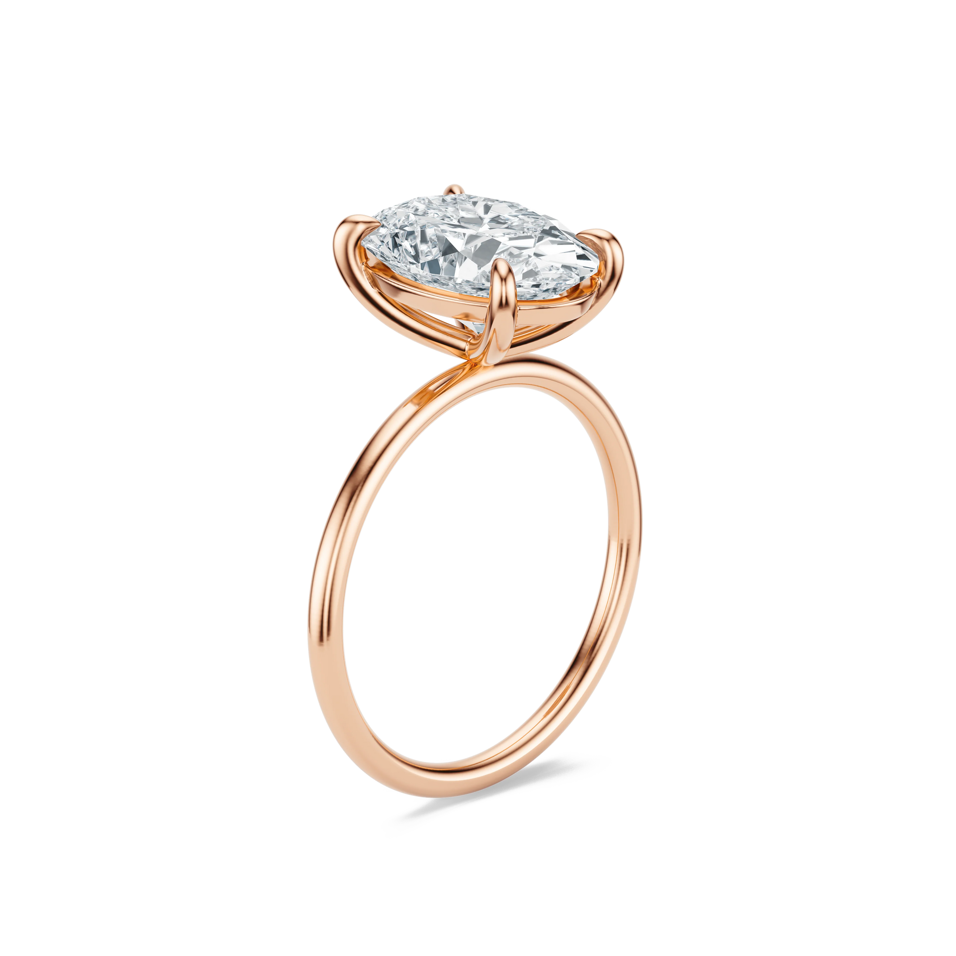 Oval Solitaire Moissanite Engagement Ring – Classic Four Prong  Minimalist Promise Ring, Timeless Bridal Jewelry