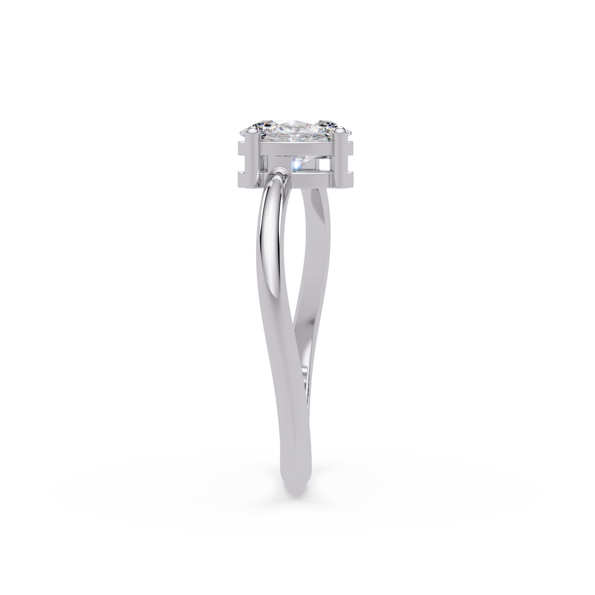 Oval Lab Grown Diamond Engagement Ring Elegant Two Stone Rose Gold Toi et Moi Ring
