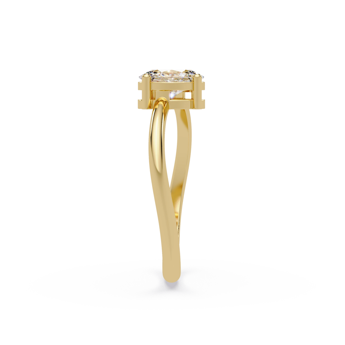 Oval Lab Grown Diamond Engagement Ring Elegant Two Stone Rose Gold Toi et Moi Ring